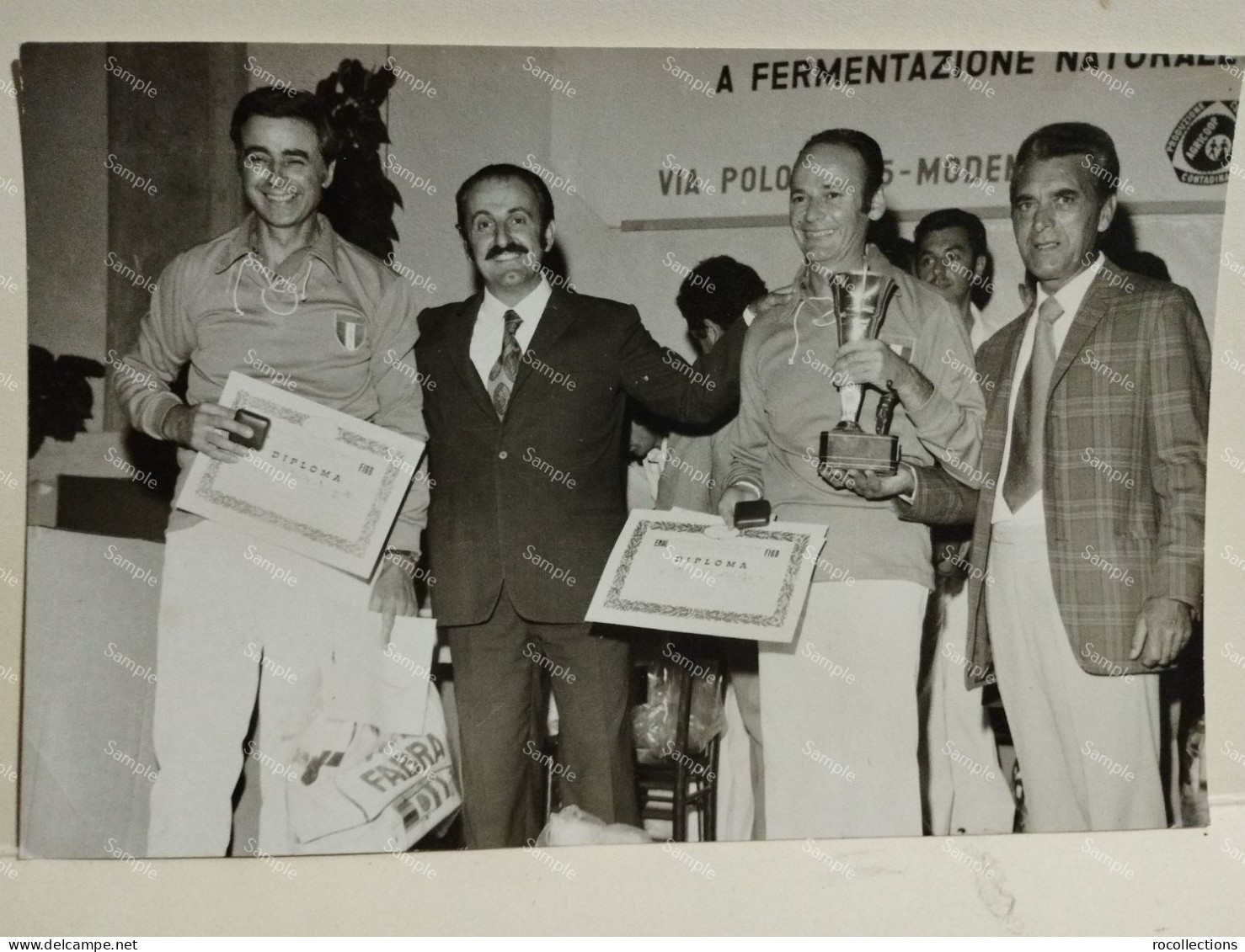 Italia Foto Campionato Italiano Bocce. Mantova 1974. Premiazione. 175x115 Mm - Europa