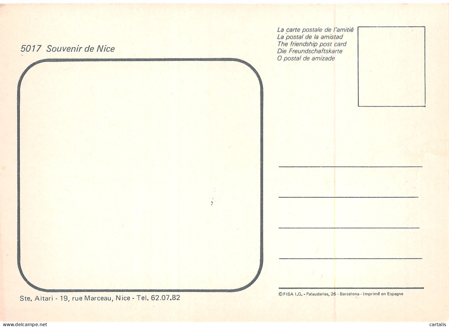 06-NICE-N°3835-A/0191 - Otros & Sin Clasificación