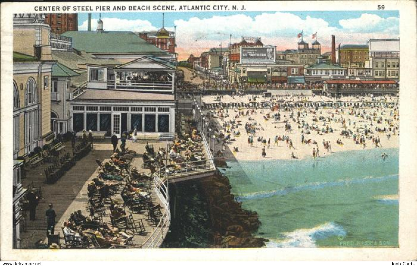 11328852 Atlantic_City_New_Jersey Center Of Steel Pier Beach - Altri & Non Classificati