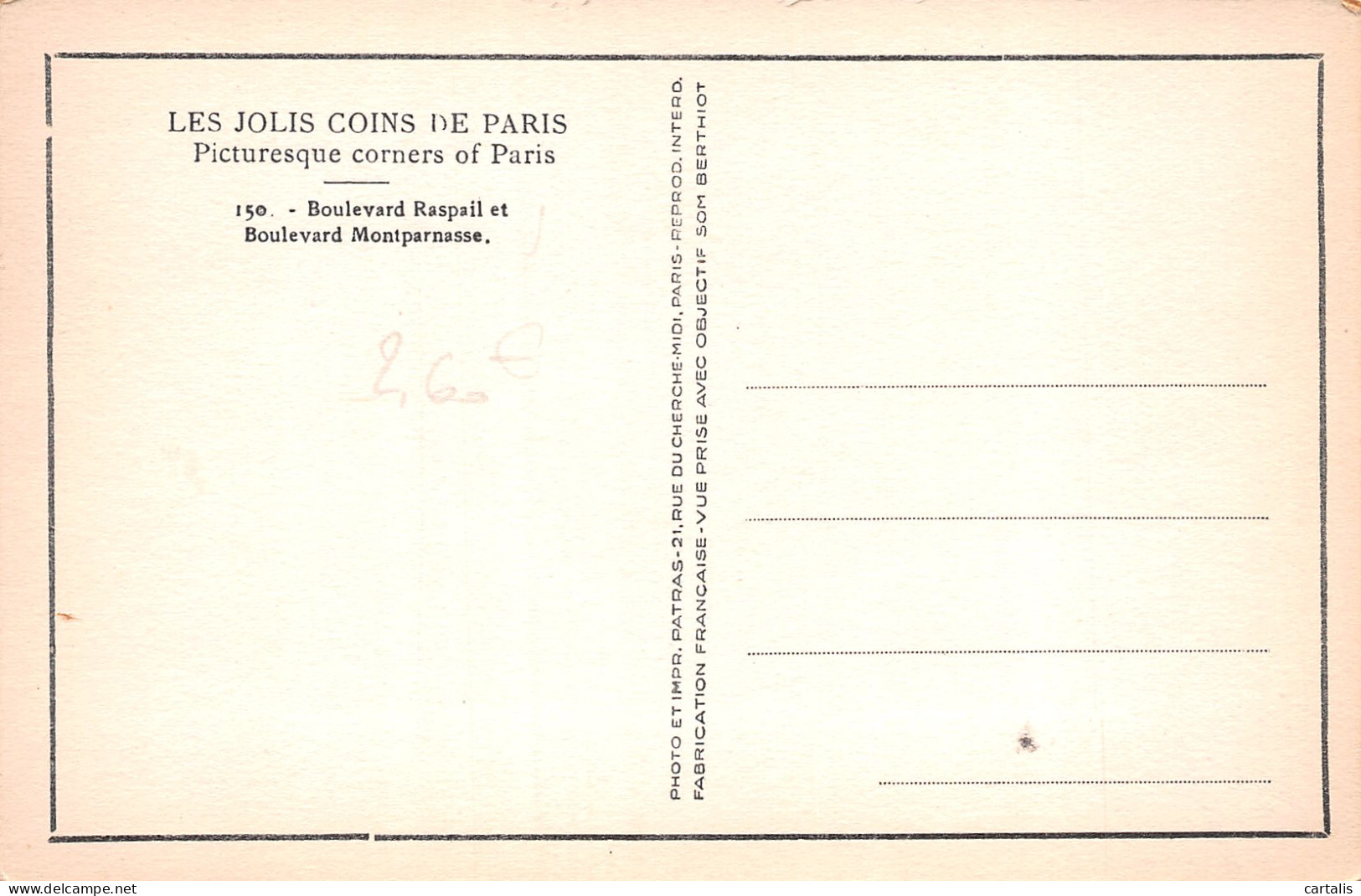 75-PARIS BOULEVARD RASPAIL-N°3834-E/0321 - Autres & Non Classés