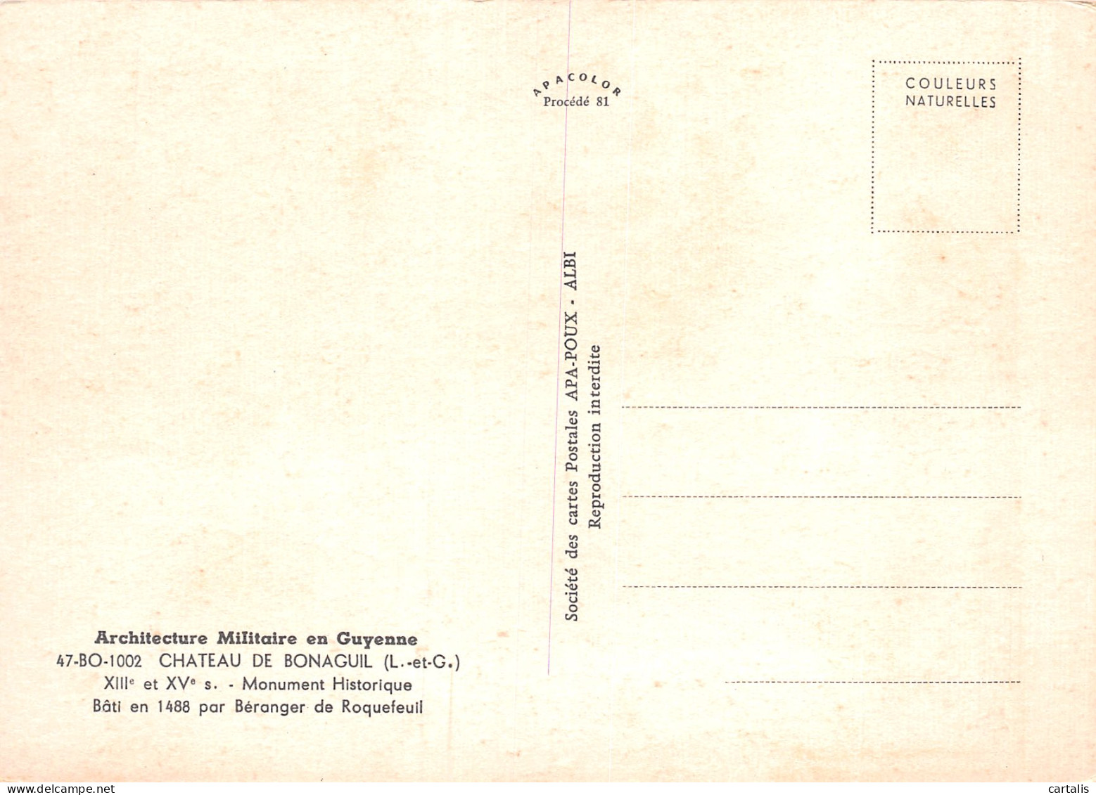 47-BONAGUIL-N°3835-C/0383 - Sonstige & Ohne Zuordnung