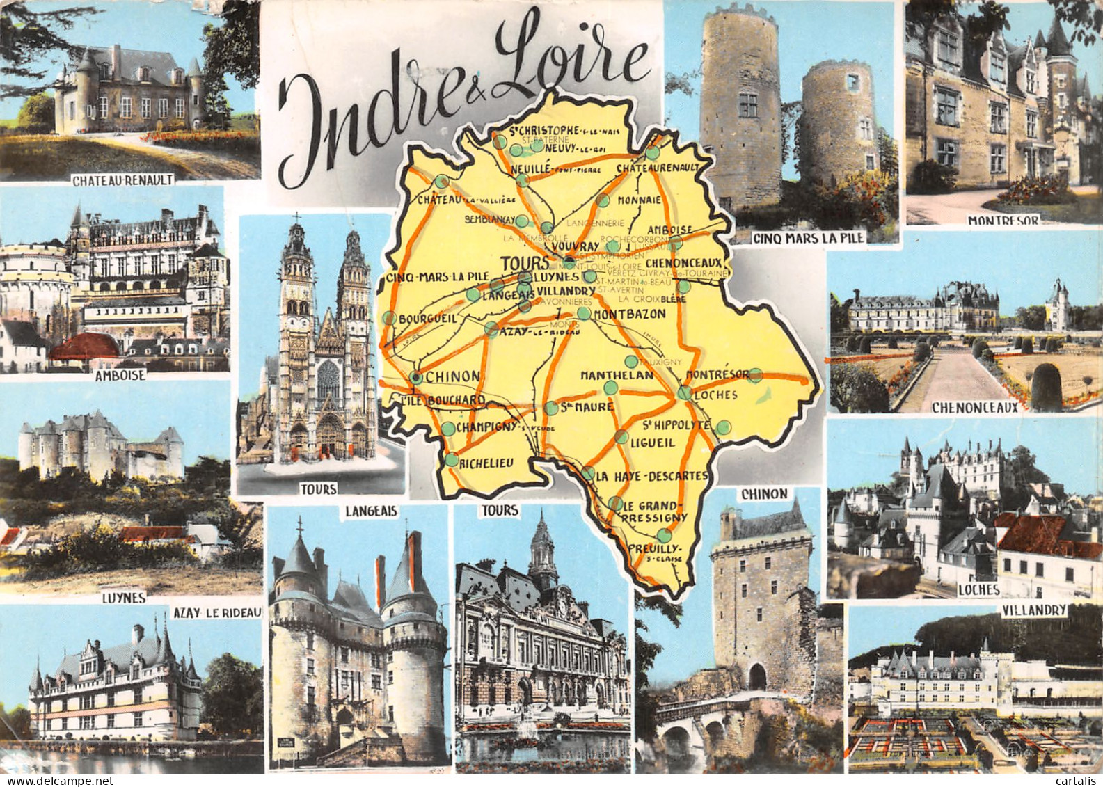 37-INDRE ET LOIRE MULTI VUES-N°3835-C/0229 - Other & Unclassified