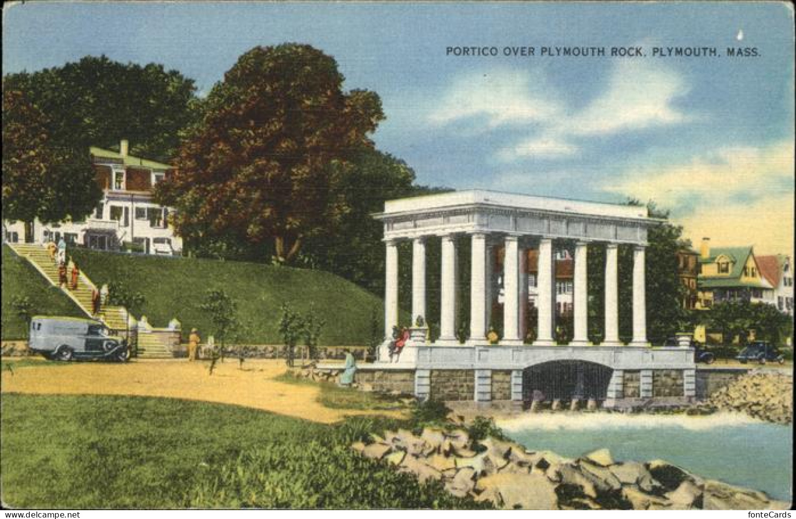 11328696 Plymouth_Massachusetts Portico Over Playmouth Rock - Sonstige & Ohne Zuordnung