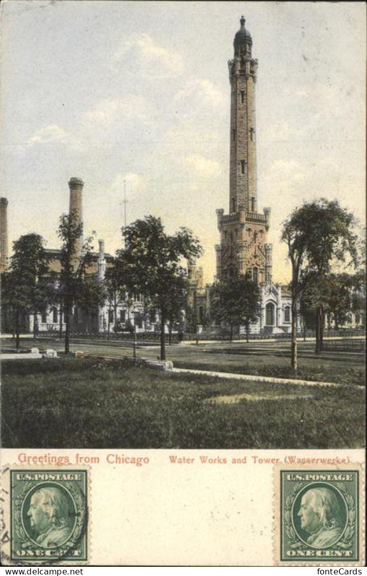 11328594 Chicago_Illinois Water Works Tower - Autres & Non Classés