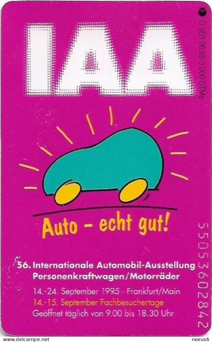 Germany - IAA - 56. Internationale Automobil-Ausstellung - O 0953 - 06.1995, 6DM, 3.000ex, Used - O-Series: Kundenserie Vom Sammlerservice Ausgeschlossen