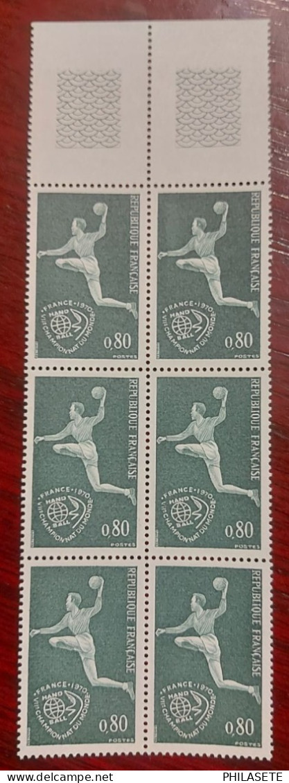 France 1970  Bloc De 6 Timbres  N** YT N° 1629 Championnat Du Monde De Handball - Ungebraucht