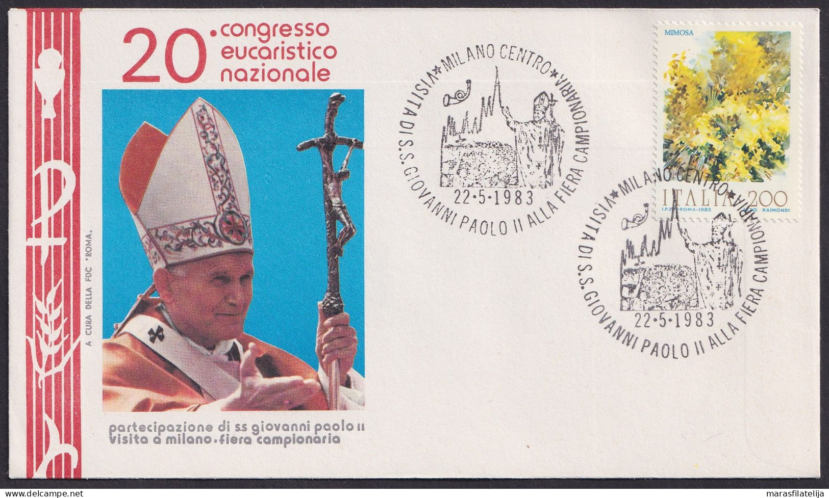 Vatican Italy 1983, Pope Paul John II, Eucharistic Congress, Milano Centro II - Altri & Non Classificati