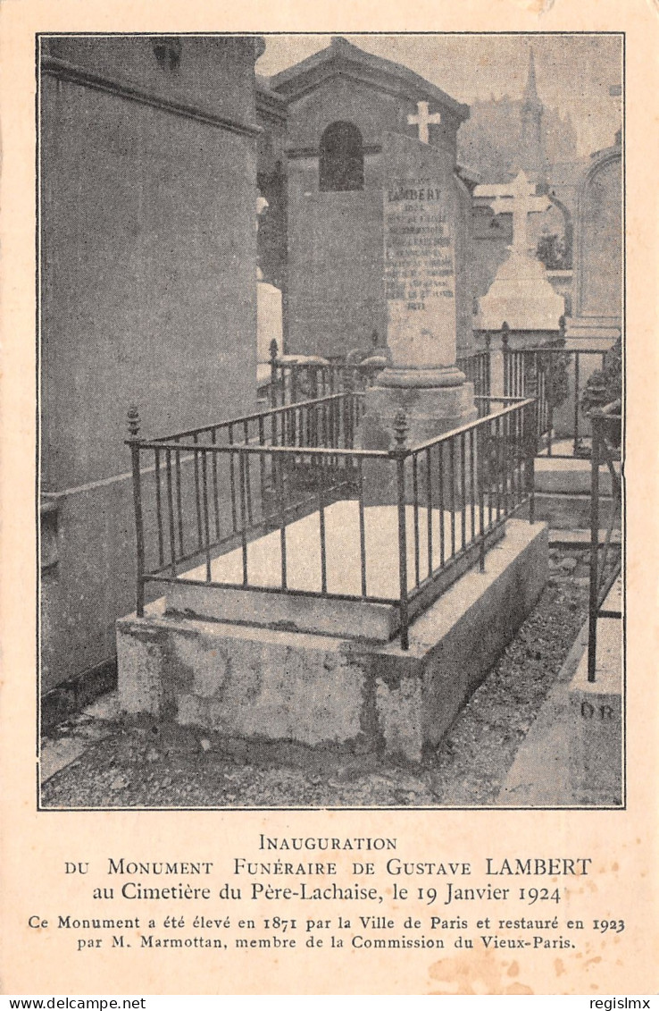 75-PARIS CIMETIERE DU PERE LACHAISE-N°T2564-E/0377 - Andere & Zonder Classificatie