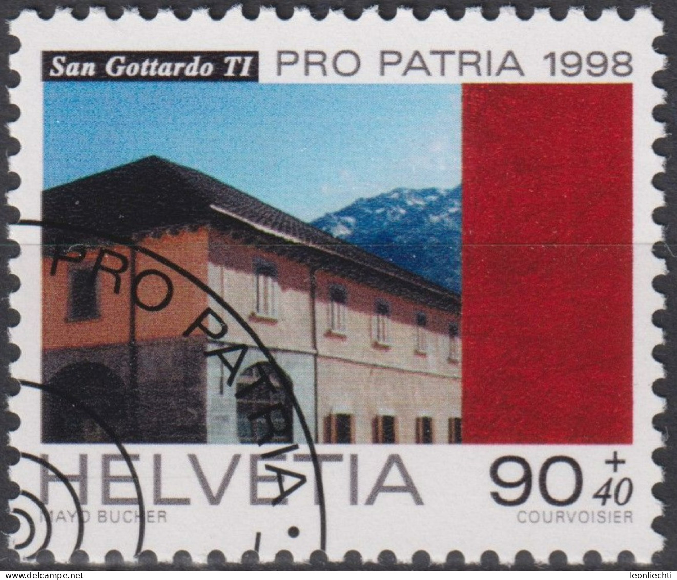 1998 Schweiz Pro Patria, San Gottardo TI, ⵙ Zum:CH B262, Mi:CH 1652, Yt:CH 1580, - Gebruikt
