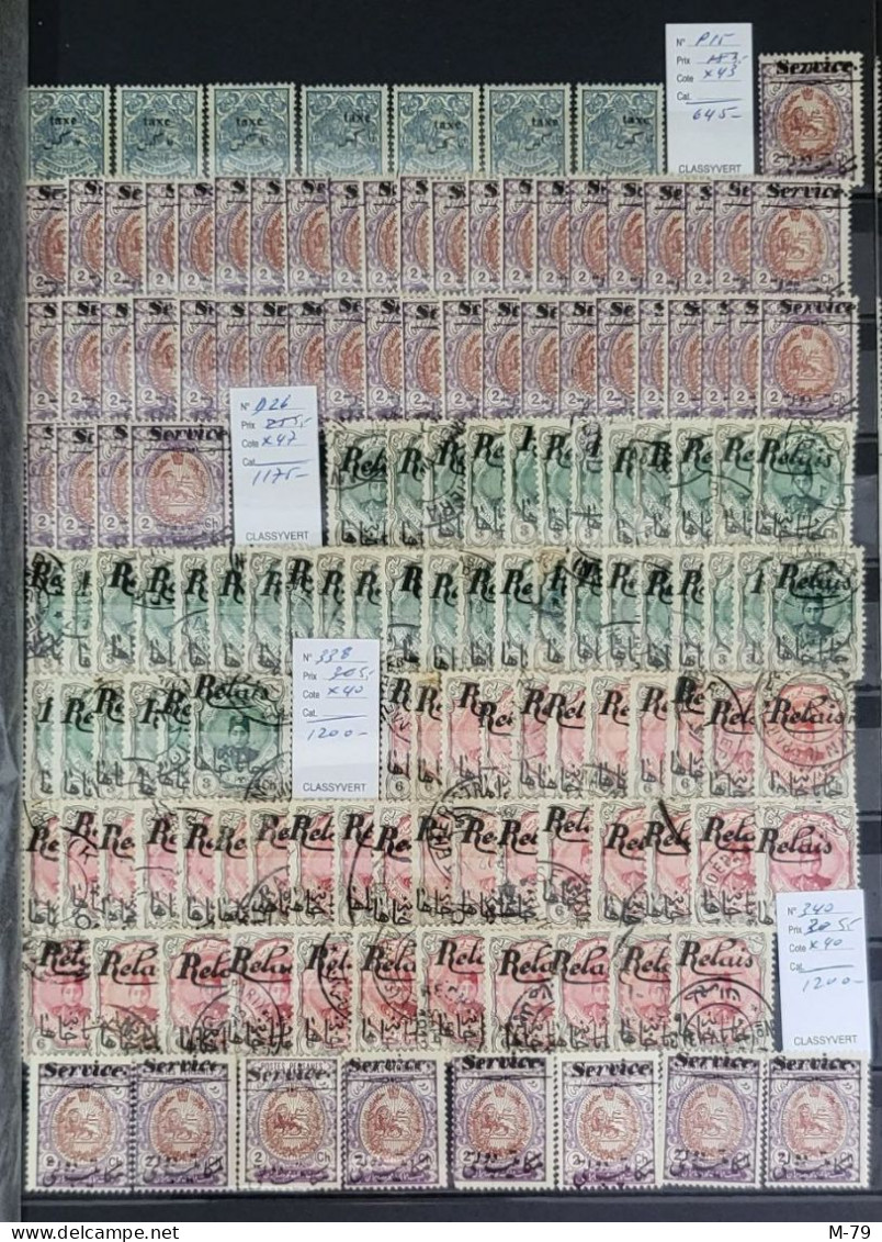 Iran/Persia - Qajar Mix stamps BIG BIG Collection MNH - Used  More Than 3000 stamps + Album