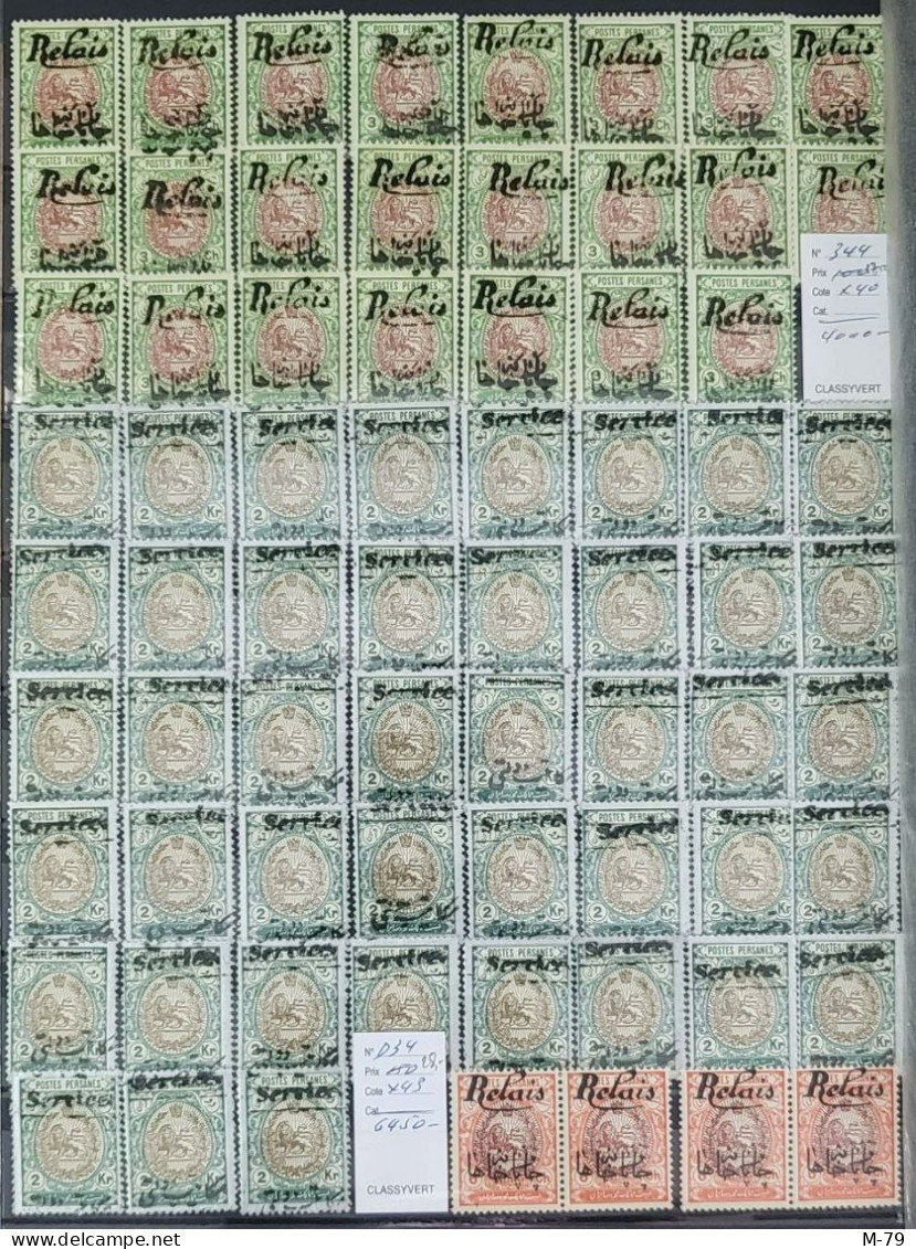 Iran/Persia - Qajar Mix stamps BIG BIG Collection MNH - Used  More Than 3000 stamps + Album