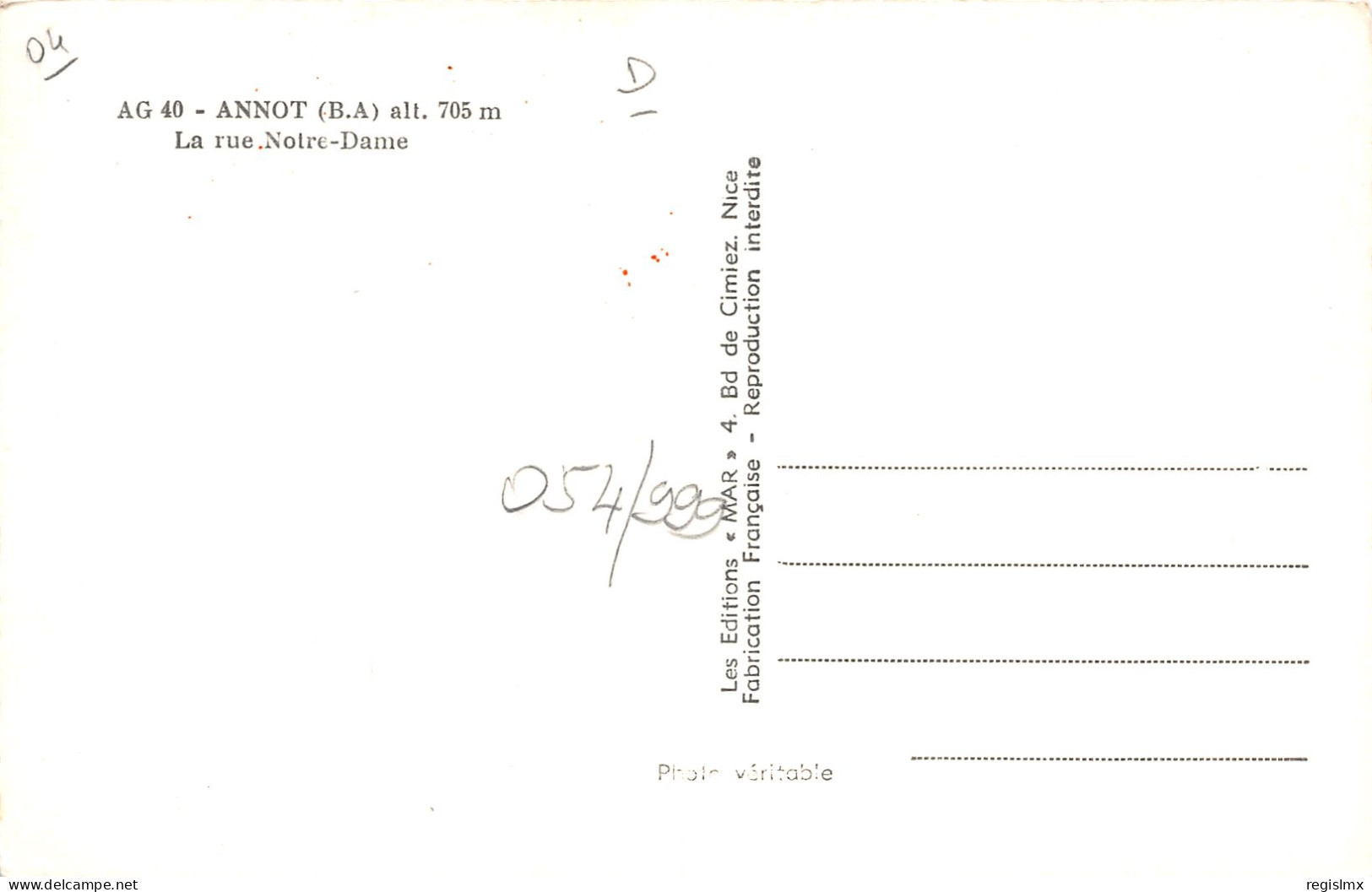 04-ANNOT-N°T2565-B/0229 - Other & Unclassified