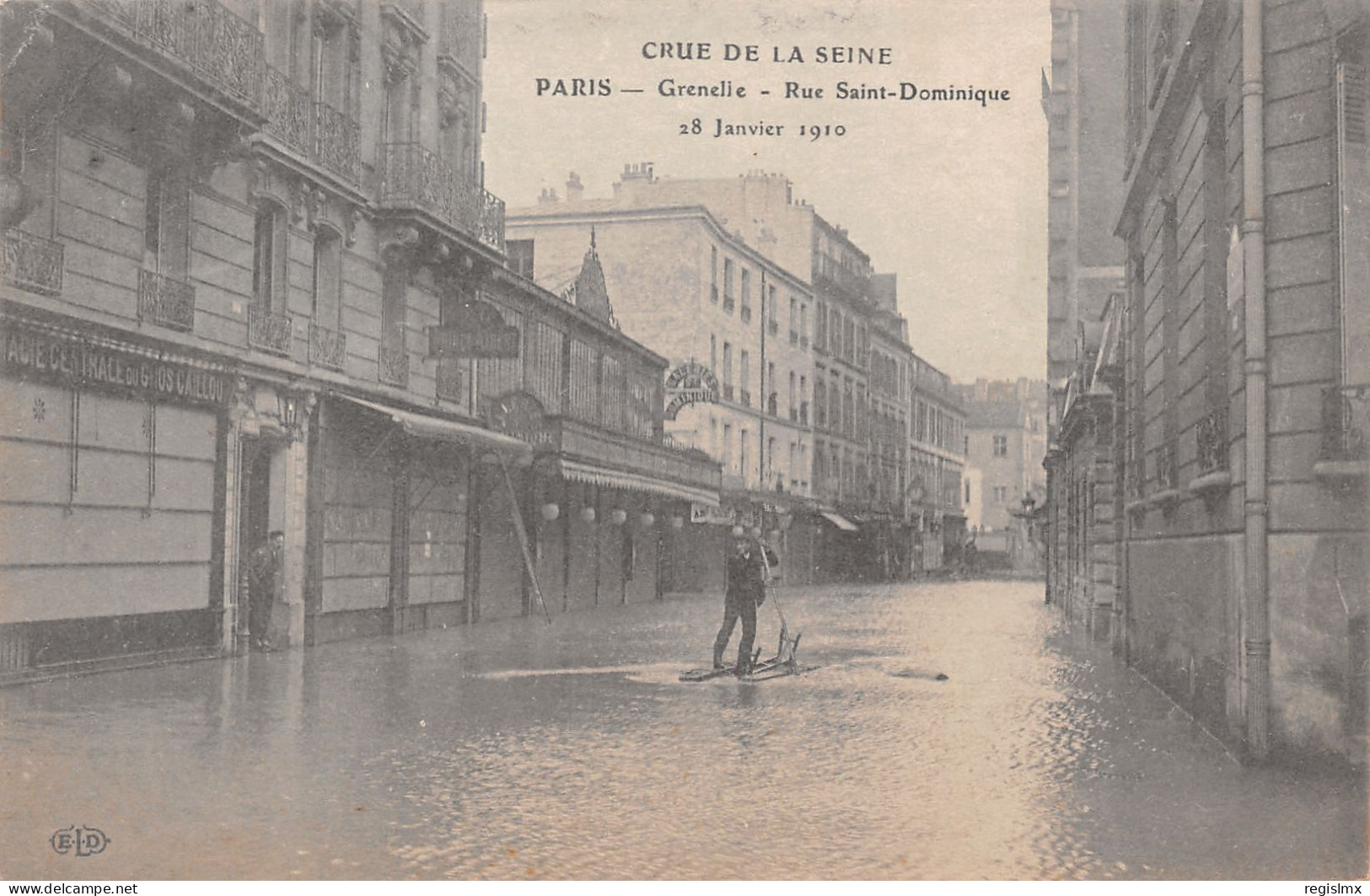 75-PARIS INONDE RUE SAINT DOMINIQUE-N°T2565-D/0161 - Autres & Non Classés