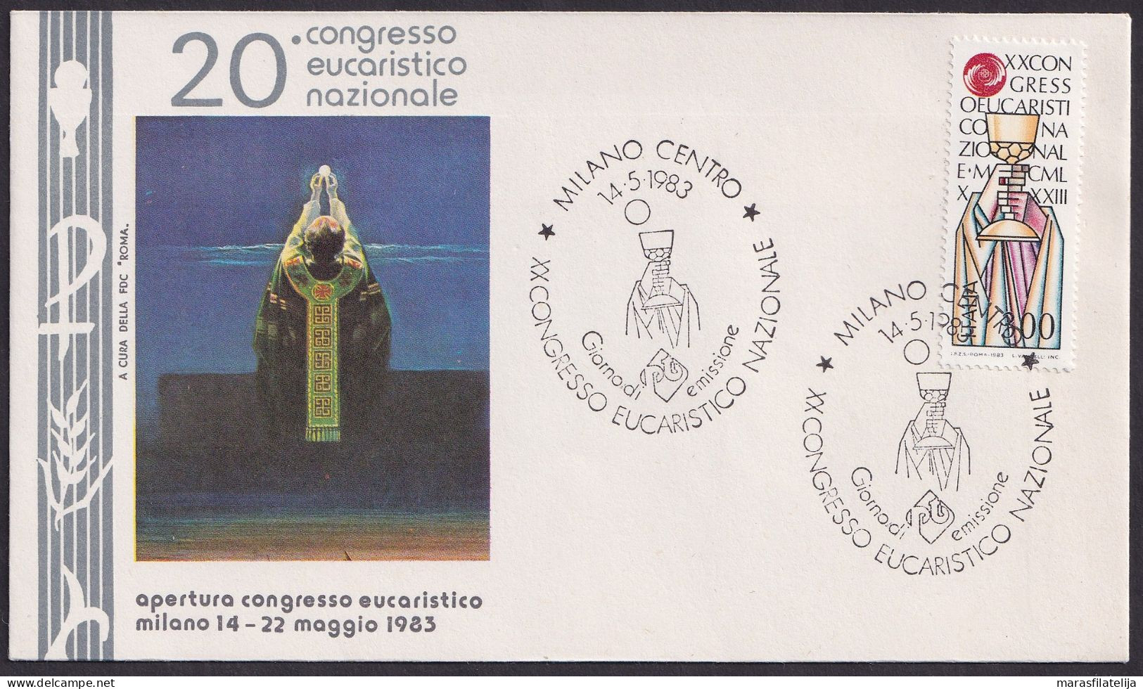 Vatican Italy 1983, Pope Paul John II, Eucharistic Congress, Milano Linate - Autres & Non Classés