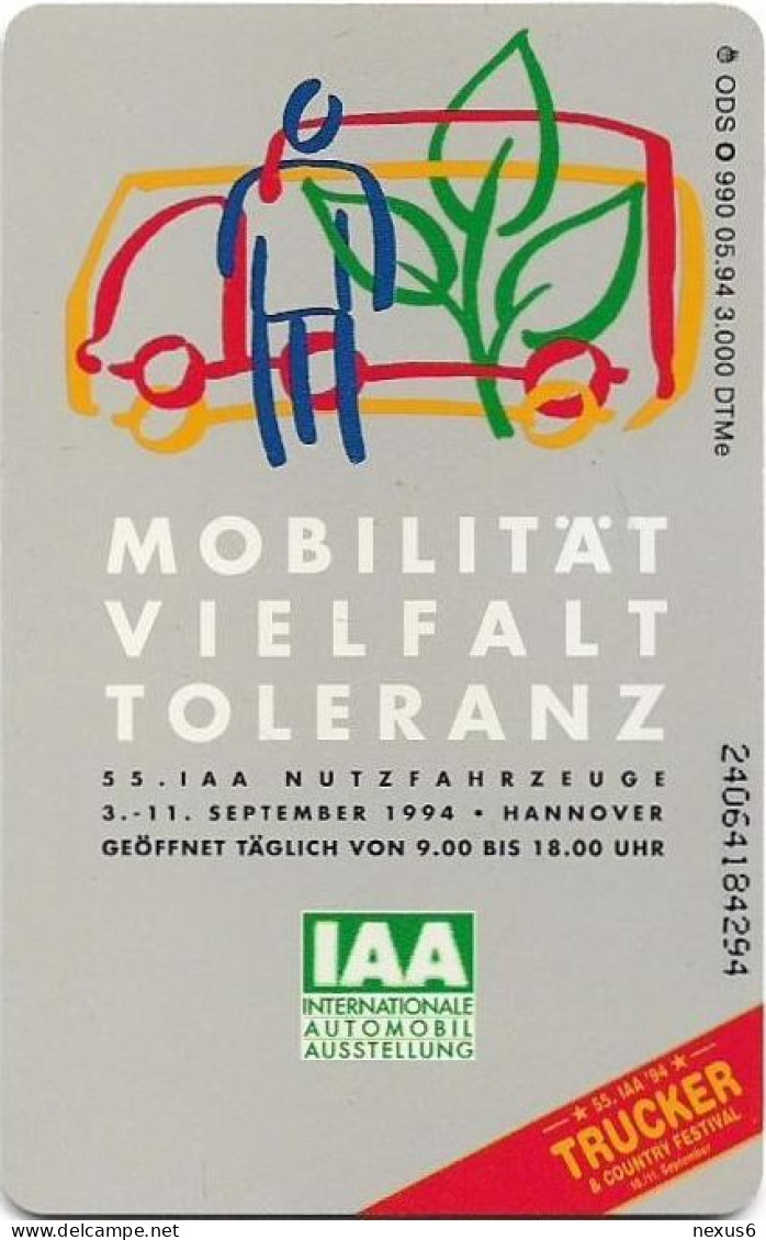 Germany - IAA - Internationale Automobil Ausstellung (Nutzfahrzeuge 94) - O 0990 - 05.1994, 6DM, 3.000ex, Mint - O-Series: Kundenserie Vom Sammlerservice Ausgeschlossen