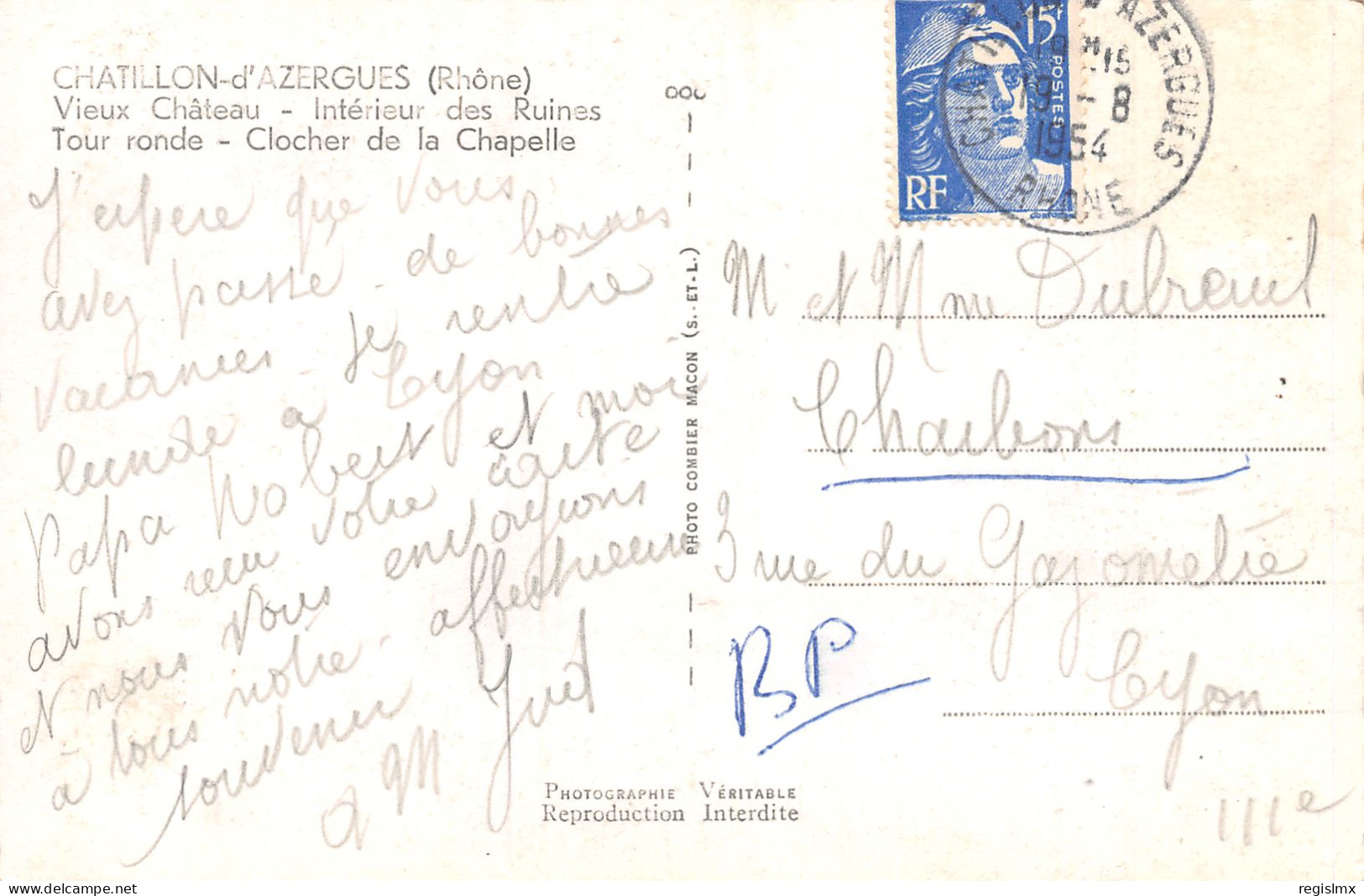 69-CHATILLON D AZERGUES-N°T2566-B/0063 - Andere & Zonder Classificatie