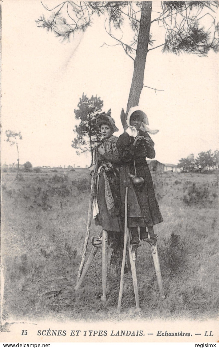 40-LES LANDES FOLKLORE ECHASSIERES-N°T2566-F/0337 - Andere & Zonder Classificatie