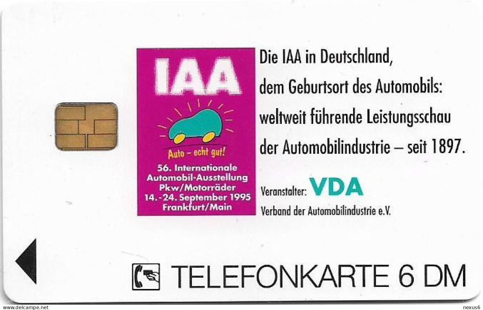 Germany - IAA - Internationale Automobil Ausstellung (Advert. 1906) - O 0954 - 06.1995, 6DM, 2.000ex, Mint - O-Series : Séries Client