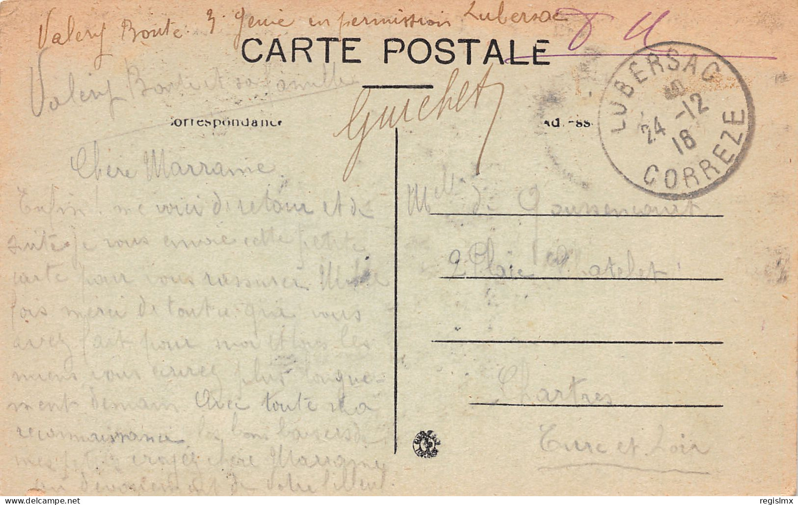 19-LUBERSAC-N°T2567-E/0029 - Other & Unclassified