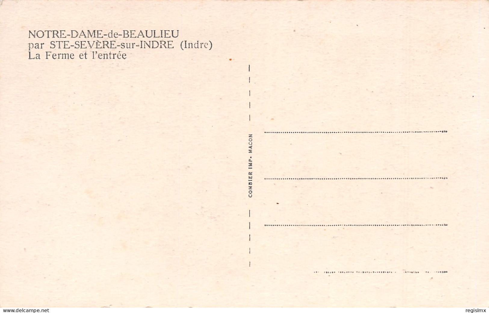 36-SAINTE SEVERE SUR INDRE-N°T2568-C/0227 - Otros & Sin Clasificación