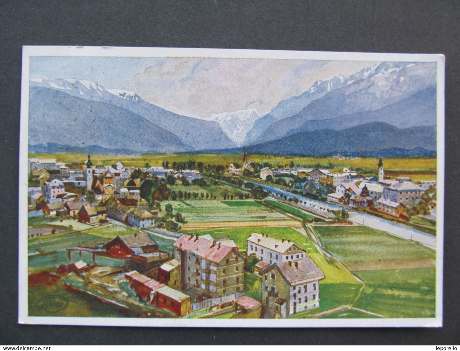 AK LIENZ 1932 Künstlerkarte Bahnpost Sillian - Lienz - Klagenfurt  Nr. 28 /// D*59599 - Lienz