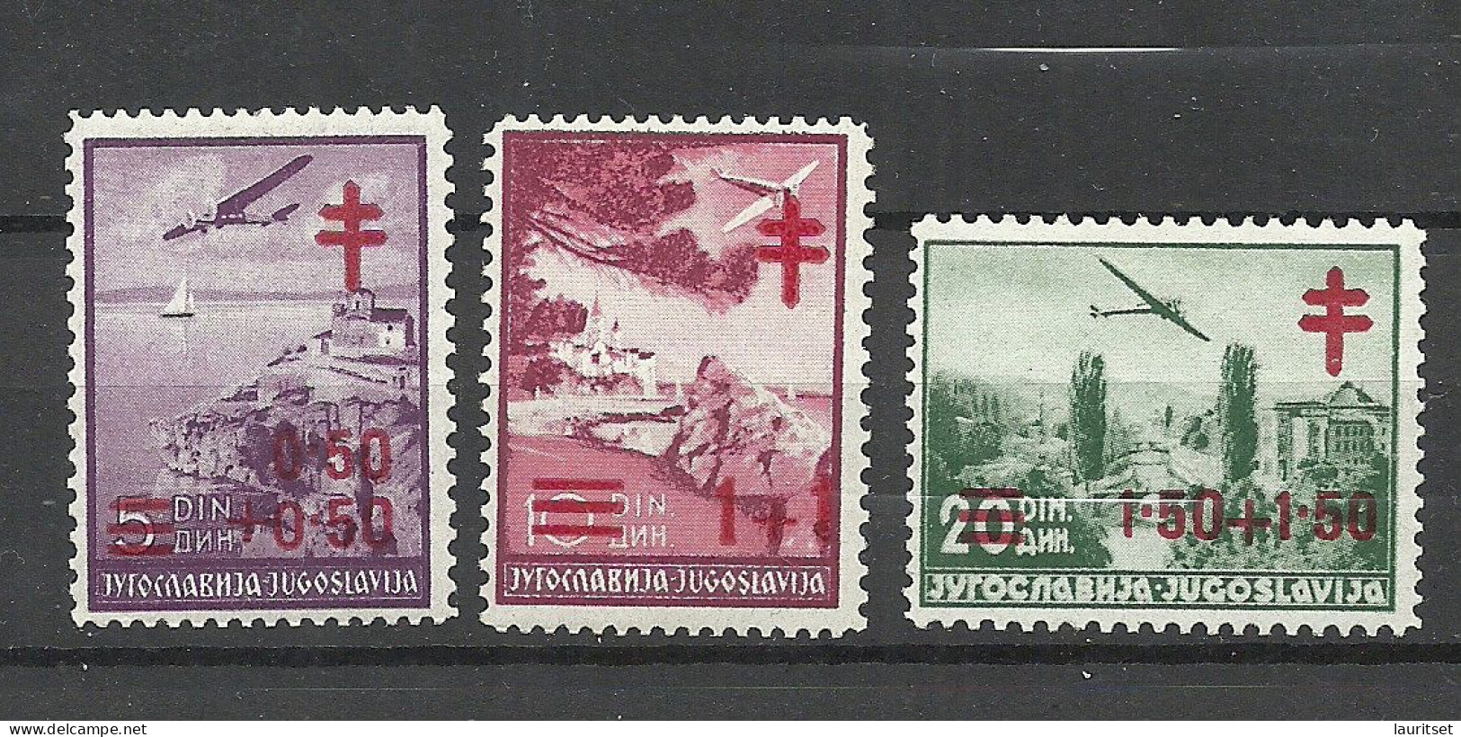 JUGOSLAVIA Jugoslawien 1940 Michel 429 - 431 * Against Tuberculosis - Unused Stamps