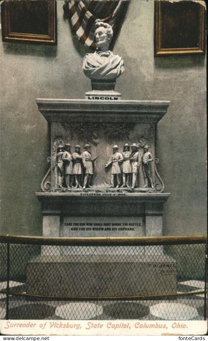 11328288 Columbus Ohio State Capitol Surrender Of Vicksburg  - Sonstige & Ohne Zuordnung