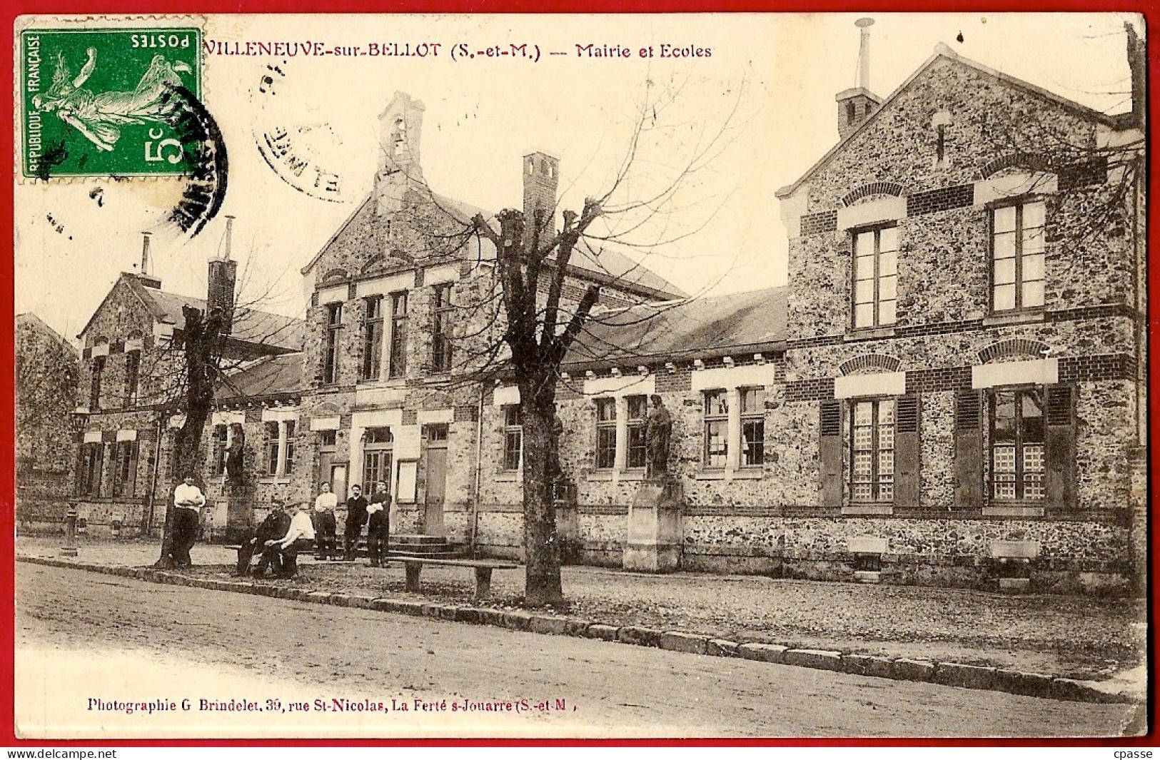 CPA 77 VILLENEUVE-sur-BELLOT - Mairie Et Ecoles ° G. Brindelet - Otros & Sin Clasificación