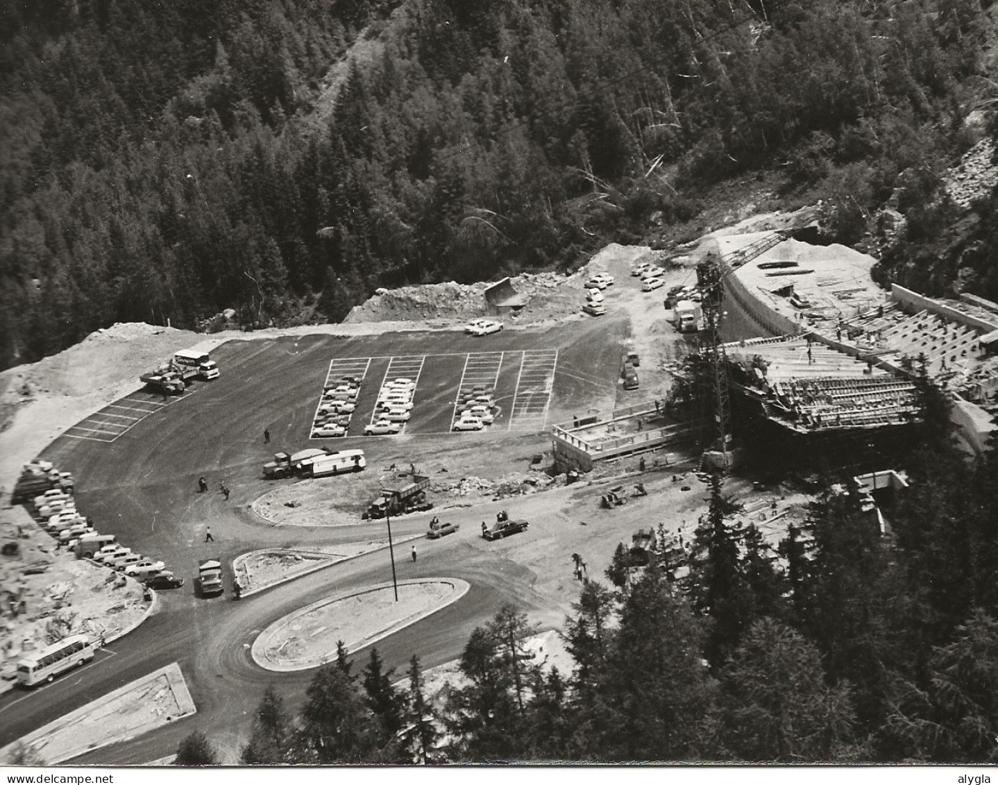 74 -CHAMONIX Tunnel Du Mont-Blanc, Plateforme D'accès Avant L'inauguration. Photo Philippe GAUSSOT 16 X 23 Cm. - Plaatsen