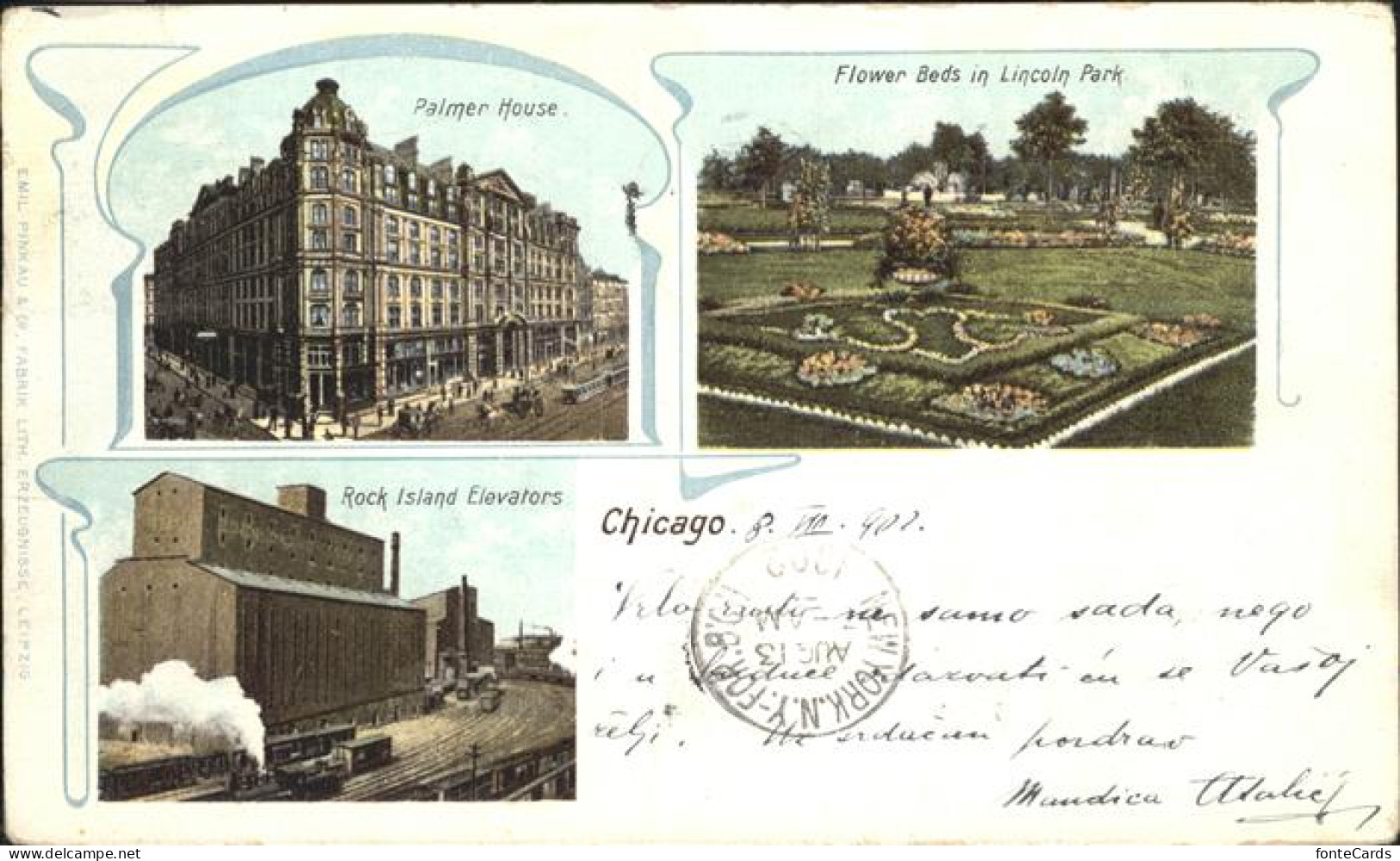 11326445 Chicago_Illinois Palmer House Flower Beds Lincoln Park Rock Island Elev - Sonstige & Ohne Zuordnung