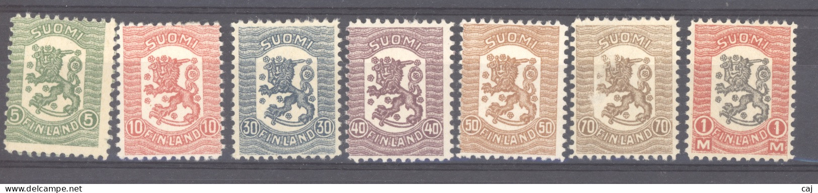 Finlande  :  Yv  83-89  * - Unused Stamps