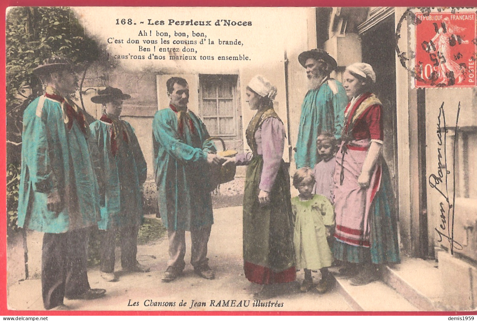 36- 18 - Jean RAMEAU N°168  LES PERRIEUX D' NOCES COLORISEE / COULEUR En BON ETAT - La Chatre