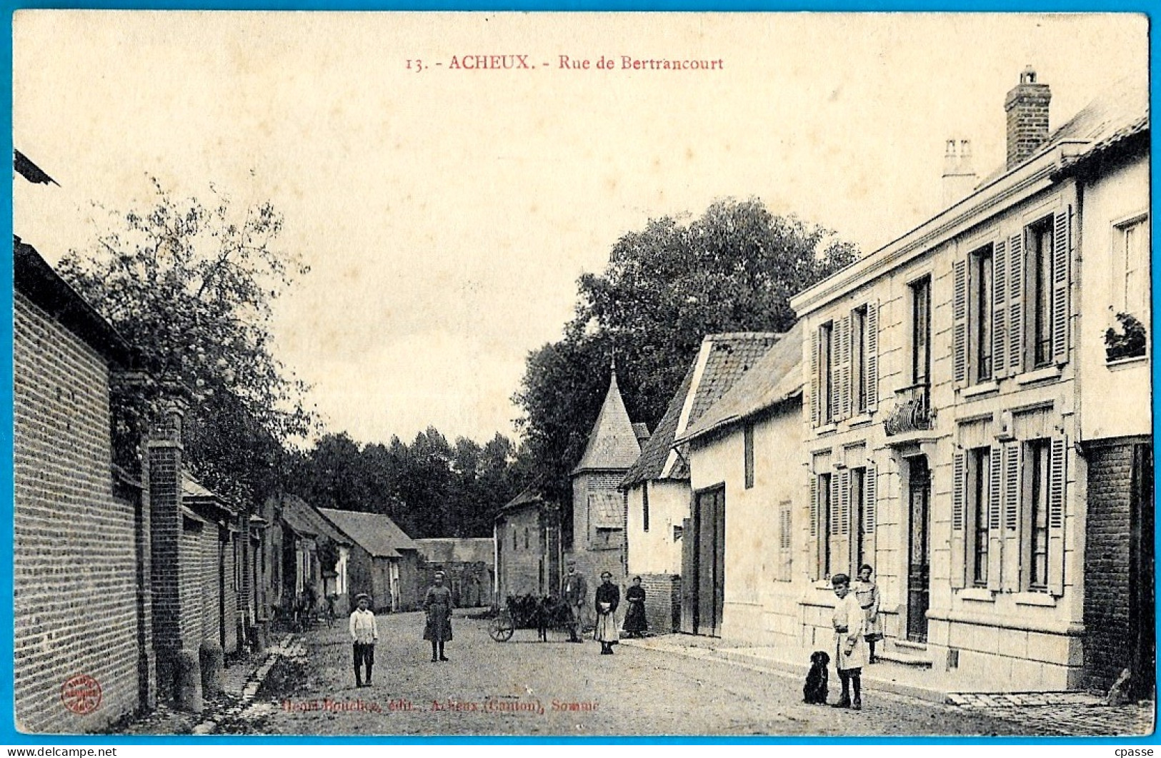 CPA 80 ACHEUX Somme. - Rue De Bertrancourt - Acheux En Amienois