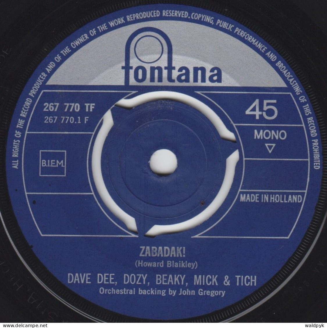 DAVE DEE, DOZY, BEAKY, MICK & TICH - Zabadak - Altri - Inglese