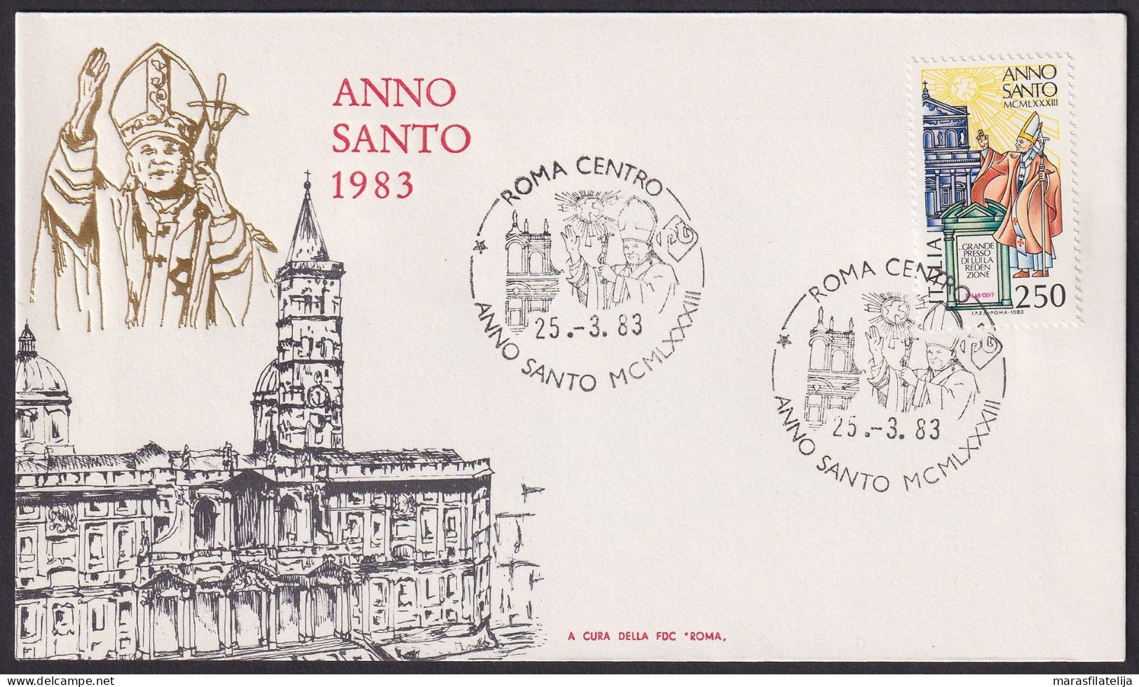 Vatican Italy 1983, Pope Paul John II, Holy Year, Roma Centro, Special Cover - Other & Unclassified