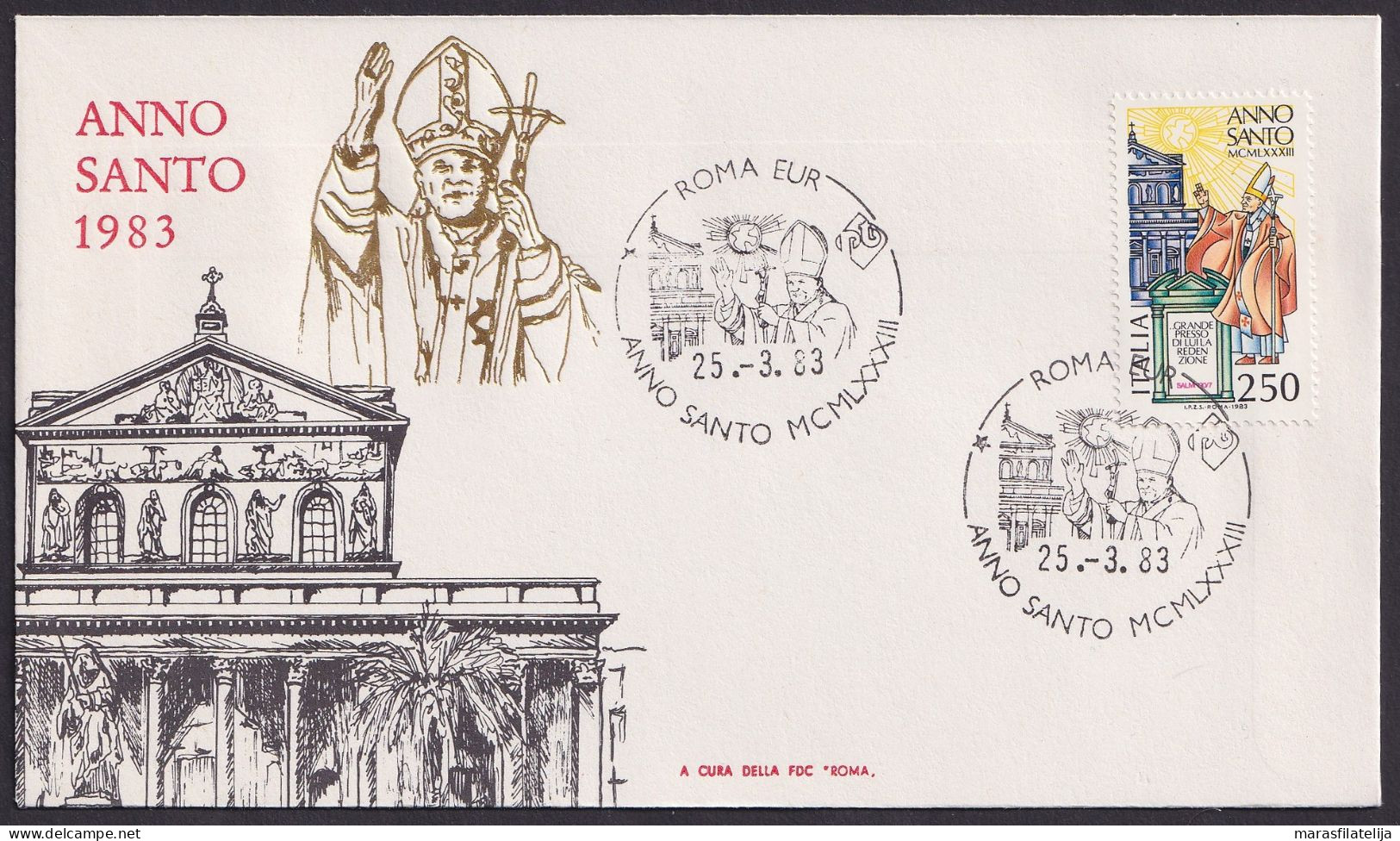 Vatican Italy 1983, Pope Paul John II, Holy Year, Roma Eur, Special Cover - Andere & Zonder Classificatie