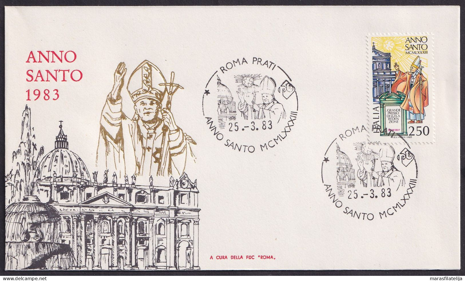 Vatican Italy 1983, Pope Paul John II, Holy Year, Roma Prati, Special Cover - Andere & Zonder Classificatie