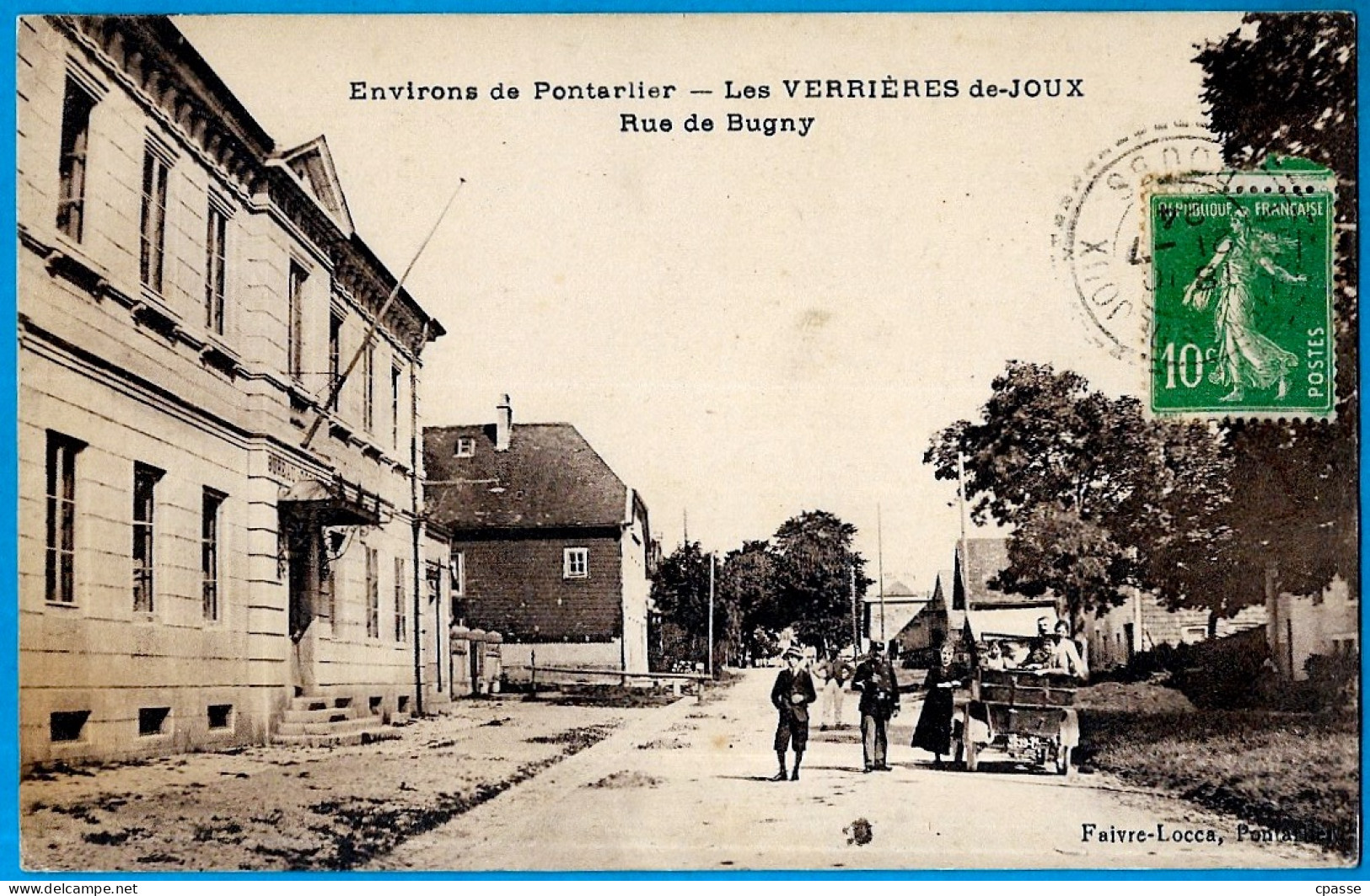 CPA 25 Environs De Pontarlier Doubs - Les VERRIERES-de-JOUX - Rue De Bugny - Autres & Non Classés