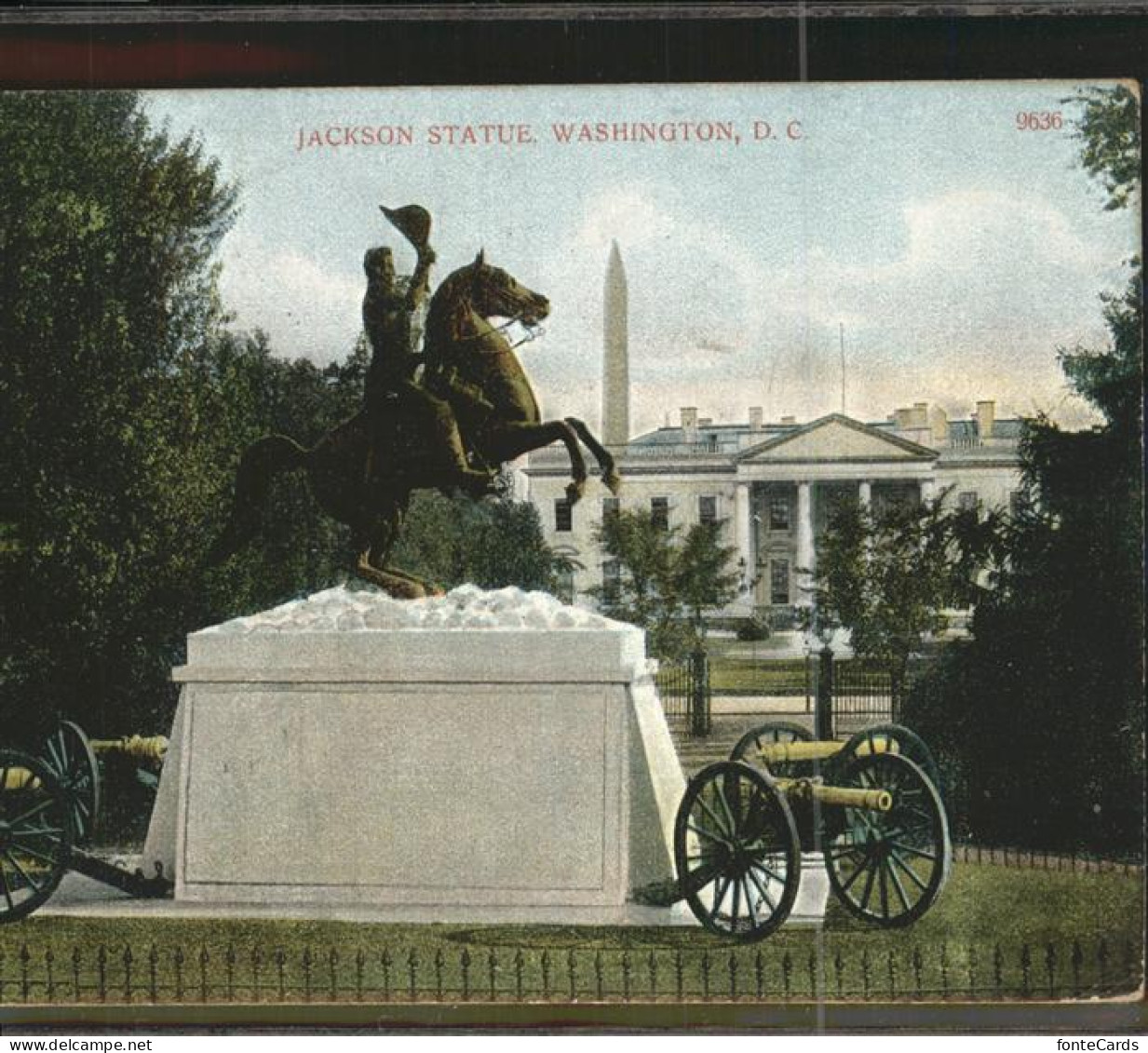 11326276 Washington DC Jackson Statue Pferd Kanonen  - Washington DC