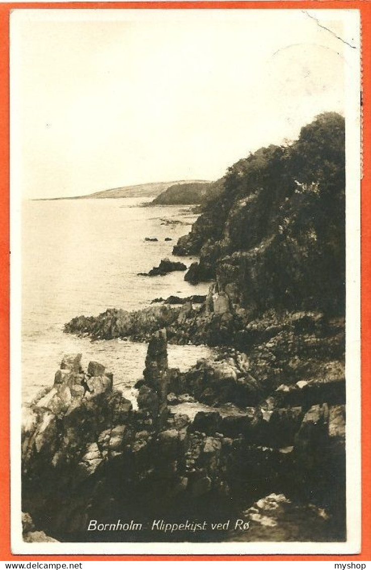 DK144, * BORNHOLM KLIPPEKYST Ved RØ.  SENT 1934 - Danimarca