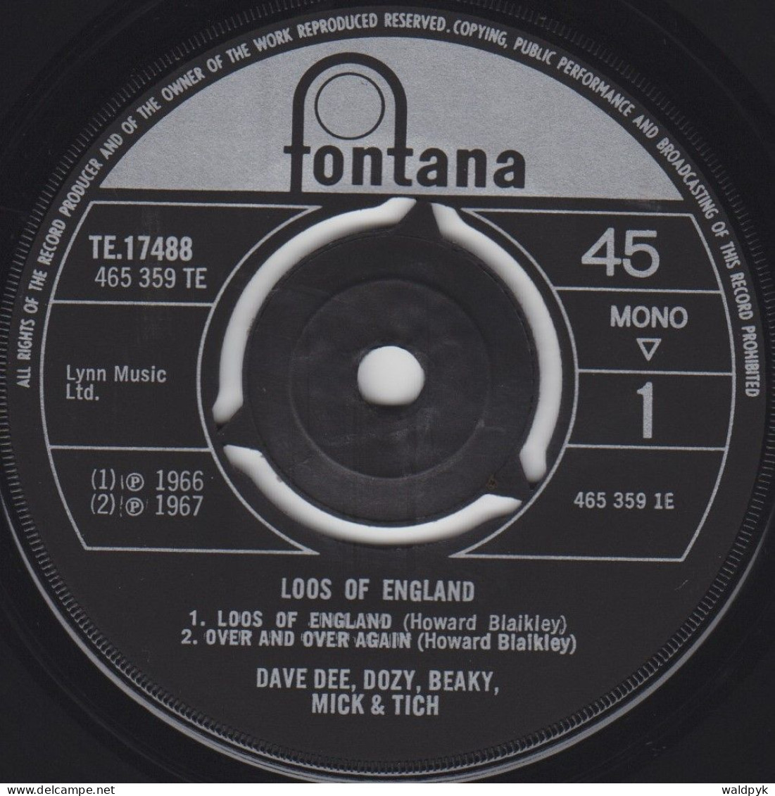 DAVE DEE, DOZY, BEAKY, MICK & TICH - Loos Of England  EP - Otros - Canción Inglesa