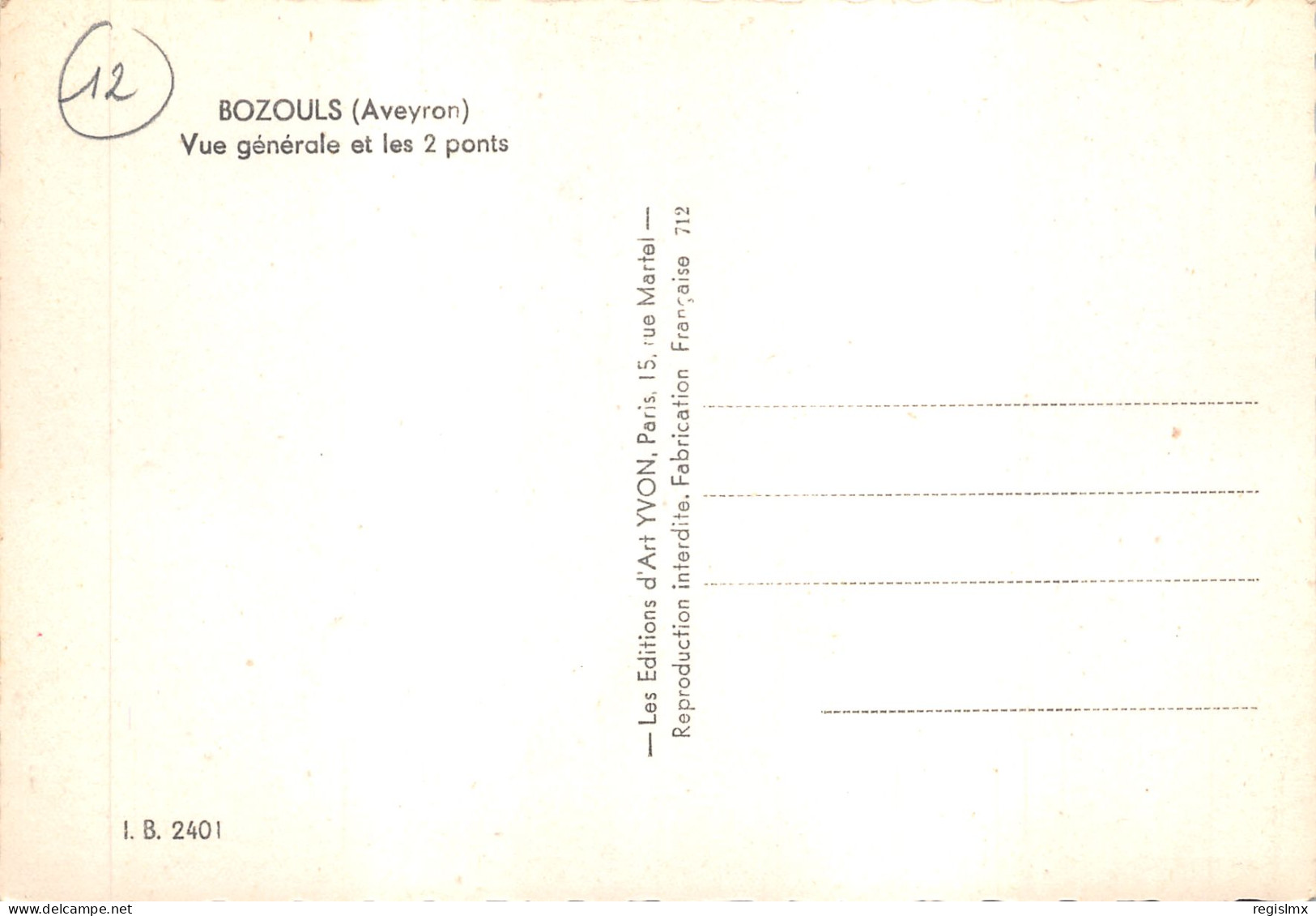 12-BOZOULS-N°576-D/0359 - Bozouls