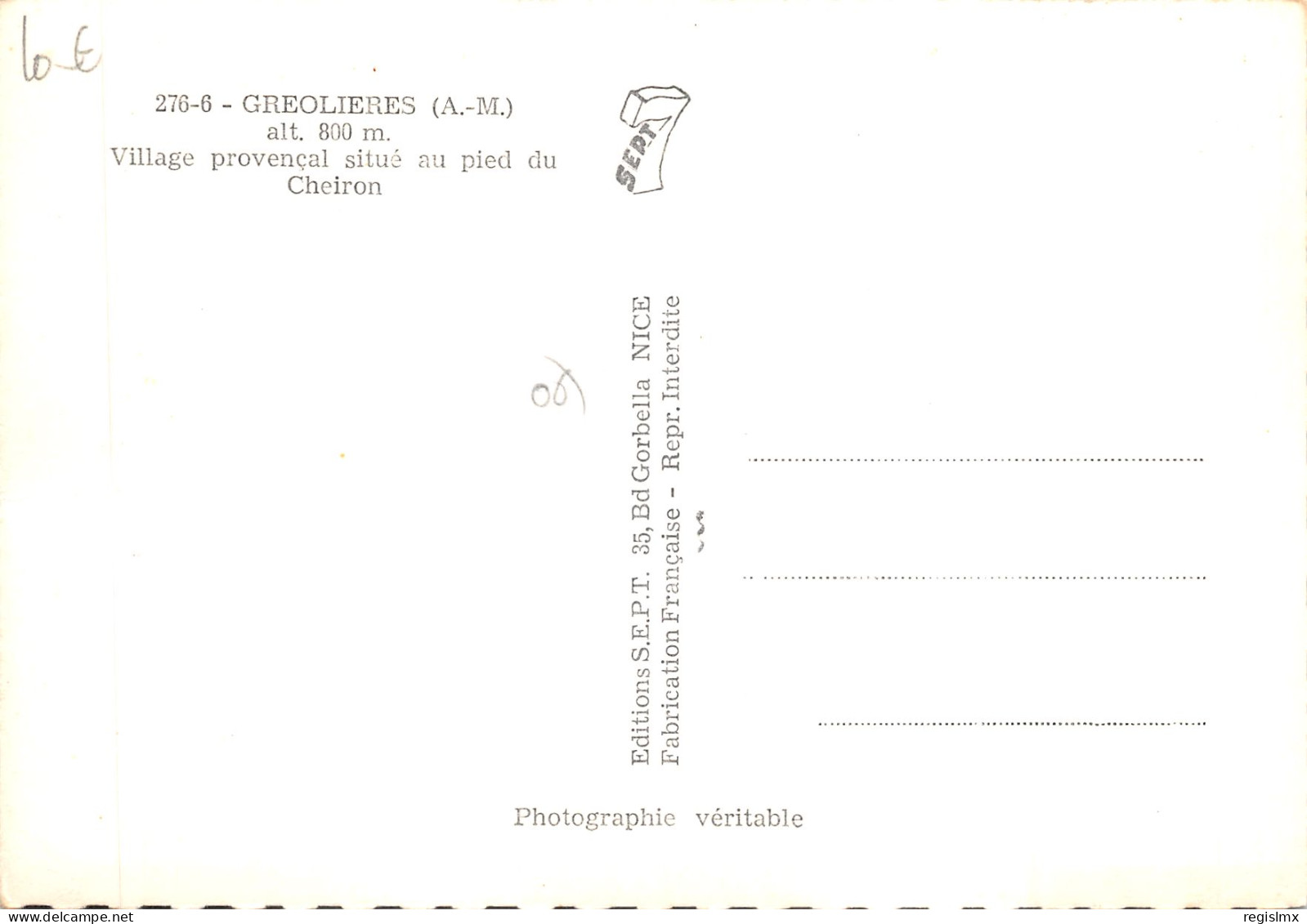 06-GREOLIERES-N°576-C/0309 - Other & Unclassified