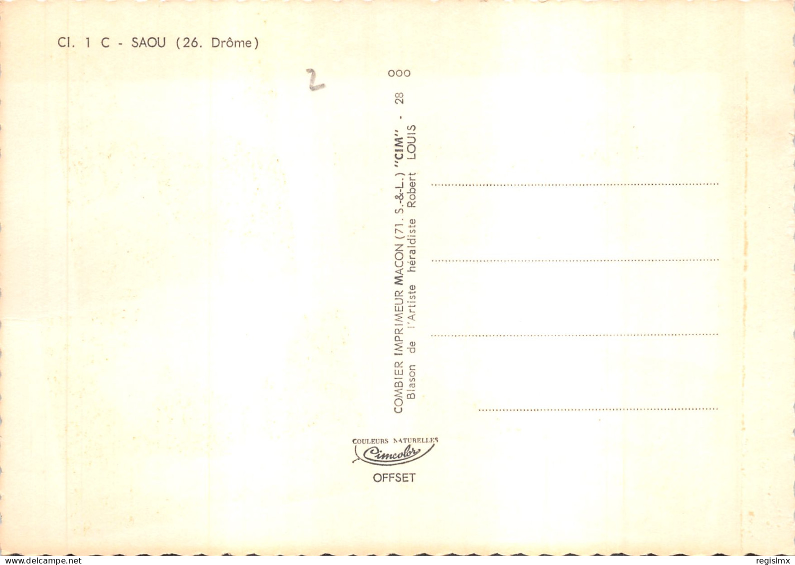 26-SAOU-N°577-D/0337 - Andere & Zonder Classificatie