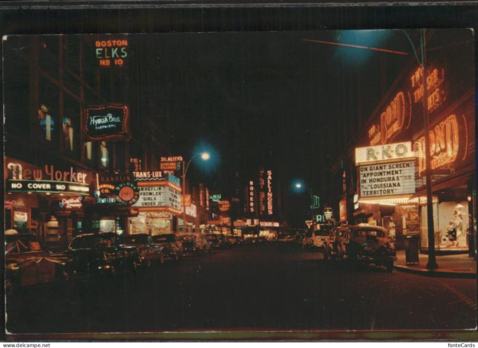 11326195 Boston_Massachusetts Washington Street At Night - Andere & Zonder Classificatie