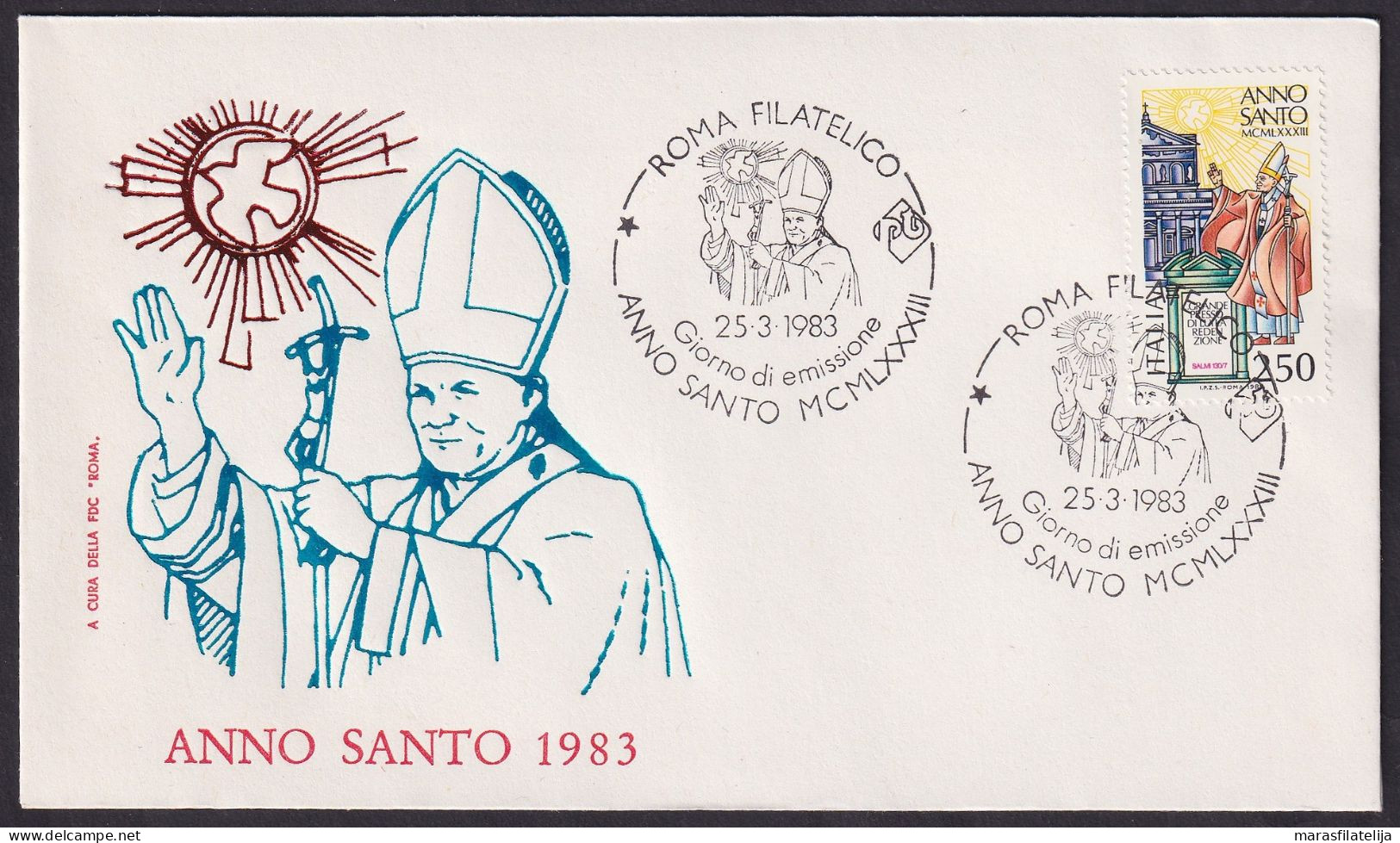 Vatican Italy 1983, Pope Paul John II, Holy Year, Roma, Special Cover - Other & Unclassified