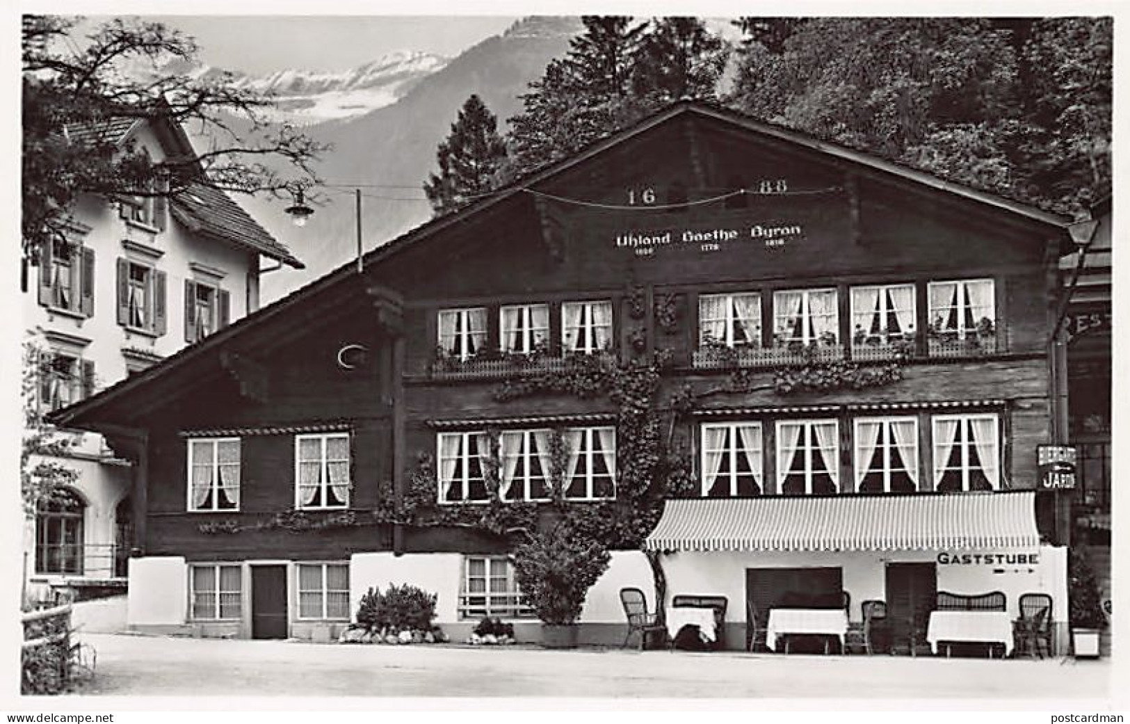 BRIENZ (BE) Hôtel - Biergarten - Gaststube - Verlag Sehild & Bichsel 1457 - Brienz