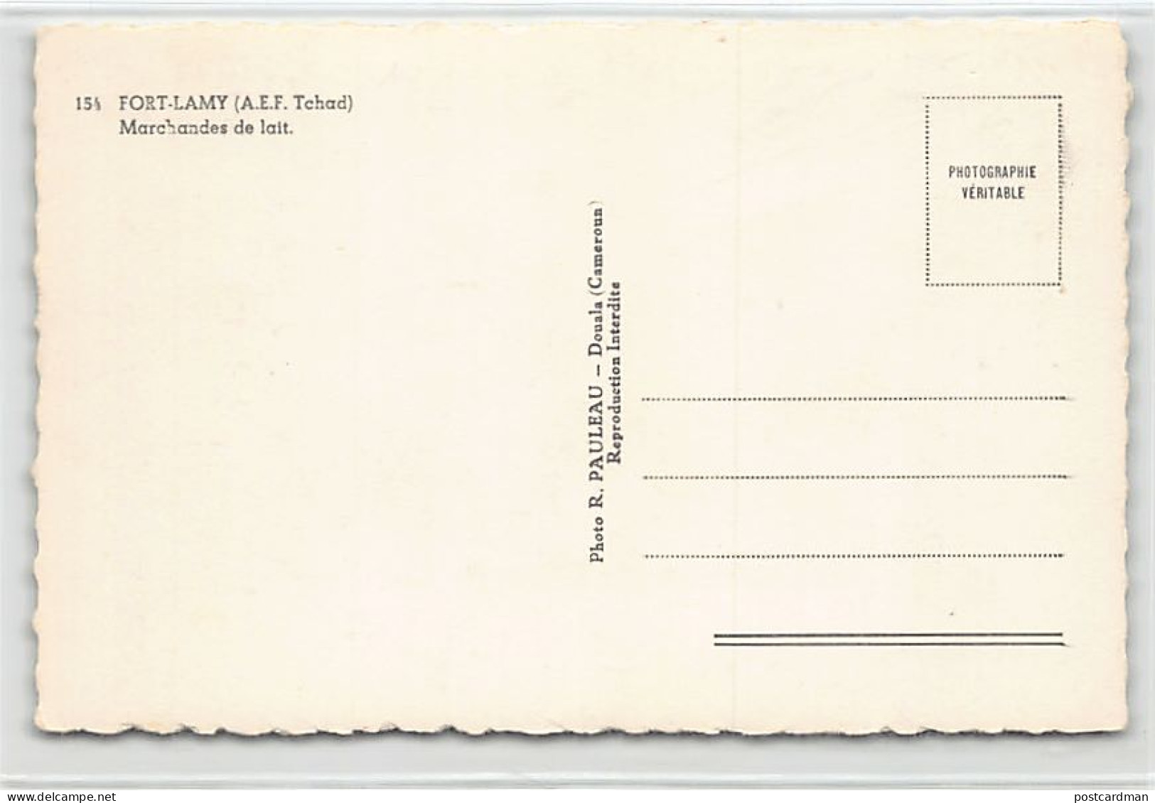 Tchad - FORT-LAMY - Marchandes De Lait - Ed. R. Pauleau 154 - Ciad