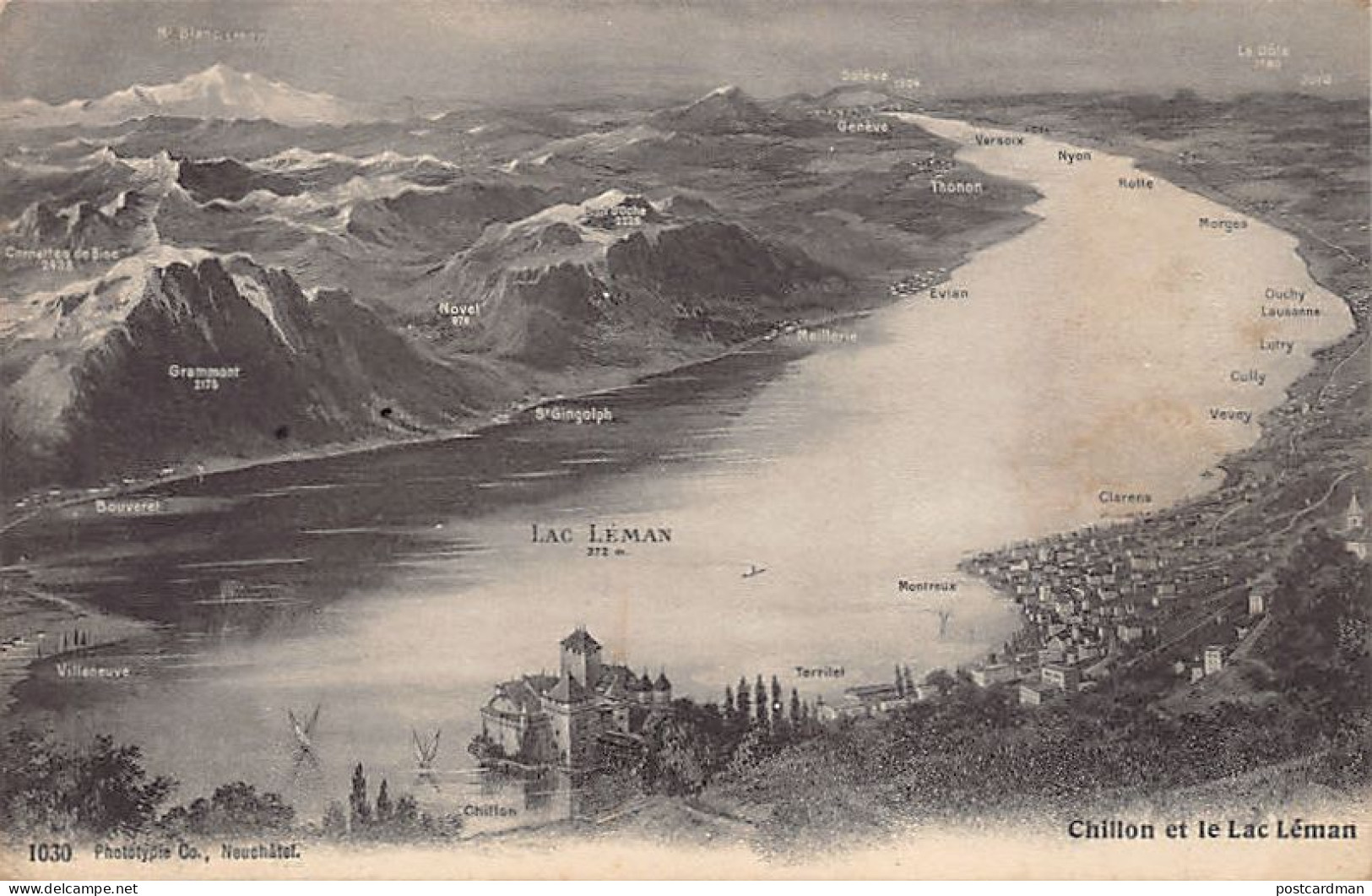 Chillon (VD) Chillon Et Le Lac Léman - Ed. Phototypie Co., Neuchâtel - Other & Unclassified