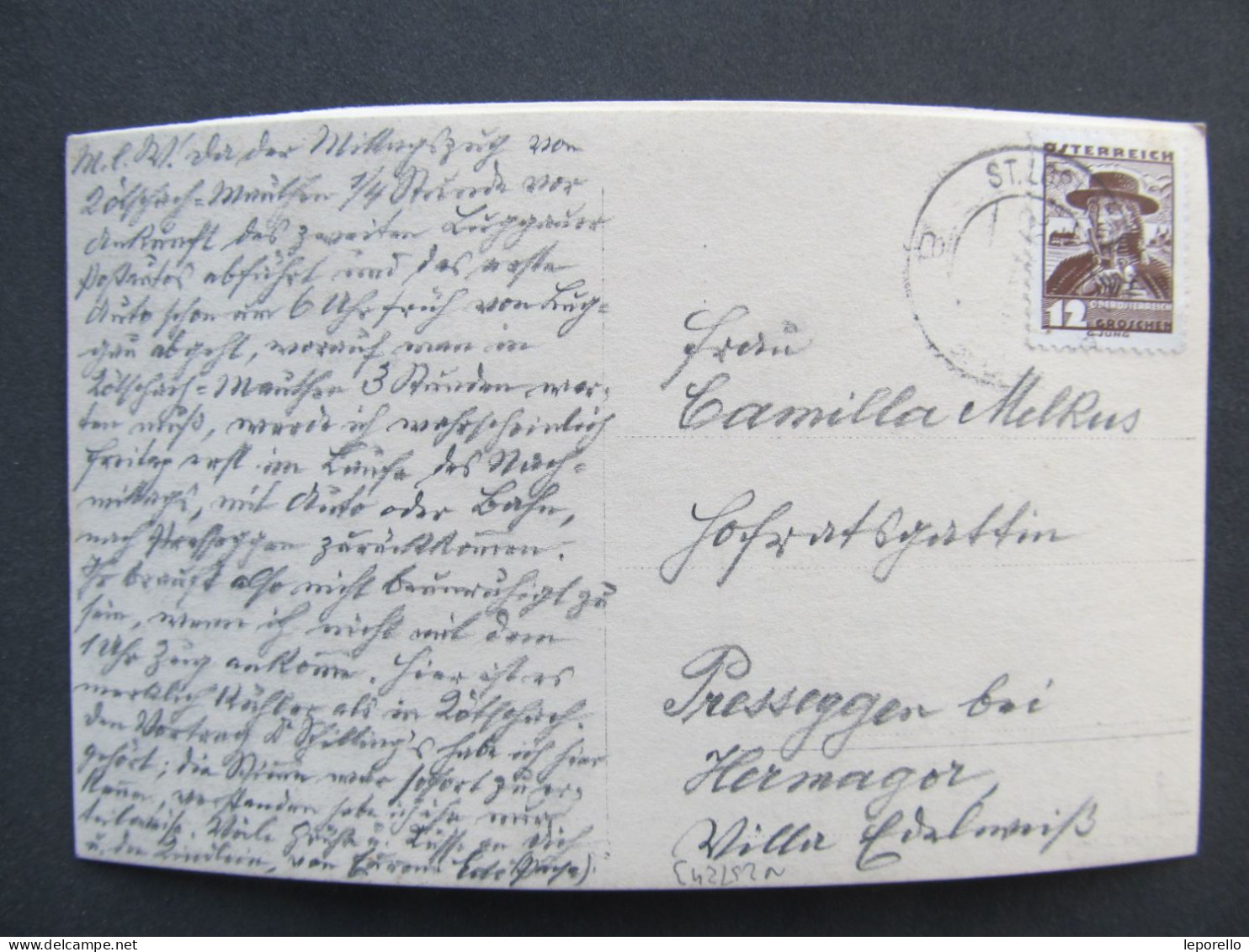AK St. Lorenzen Im Lesachtal B. Hermagor 1935 /// D*59602 - Sonstige & Ohne Zuordnung